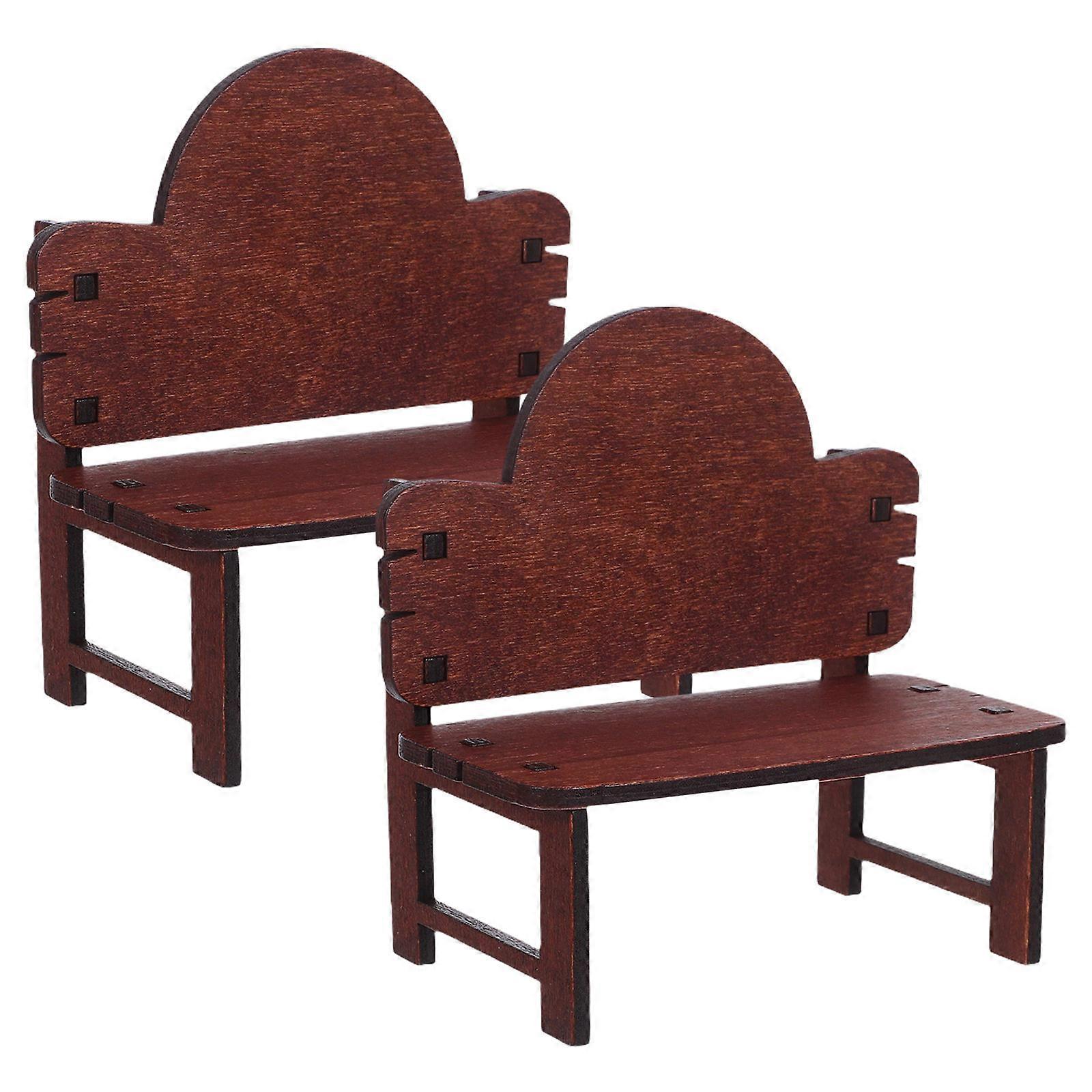 Handmade Dollhouse Bedroom Furniture Set Vintage Design House Accessories for Crafts & Home Decor