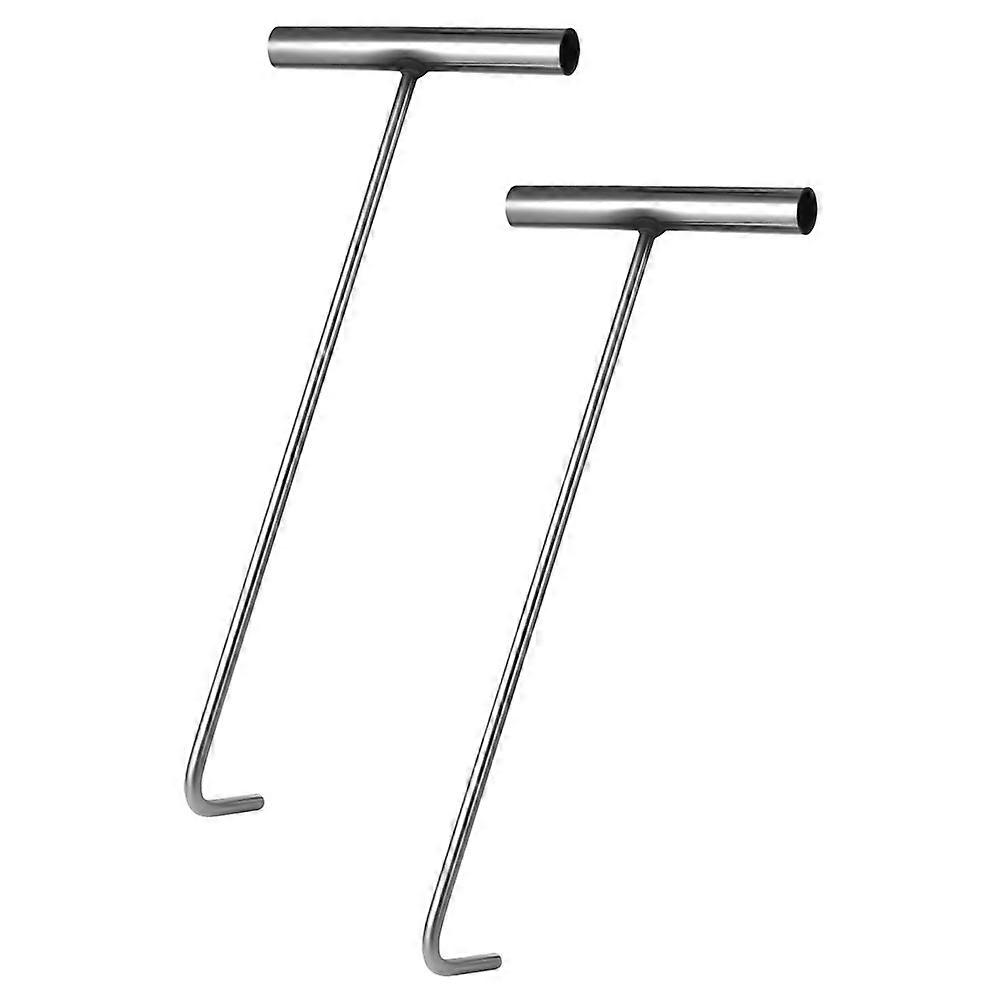 And Rust-Proof Manhole Cover Hooks T-Shaped For Maintenance Work 2Pcs