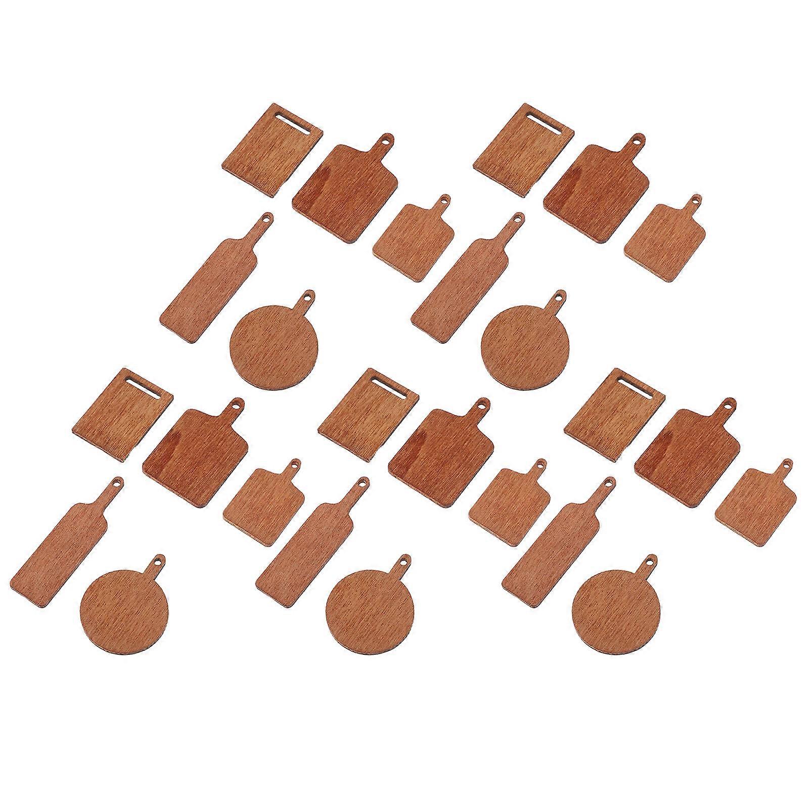 25pcs Scale Tiny Cutting Boards Realistic Diy Cooking Scene Decor For Miniature Cooking For Dollhouse