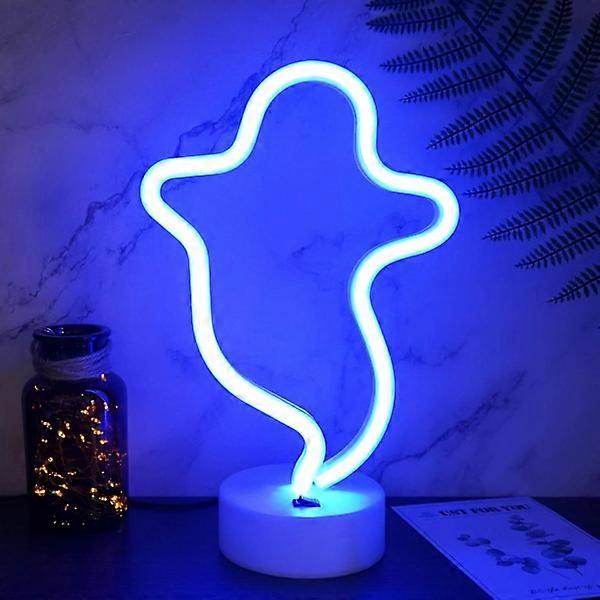ضوء الليل شبح النيون ، علامة LED ، USB / بطارية تعمل بالطاقة ، ديكور الهالوين