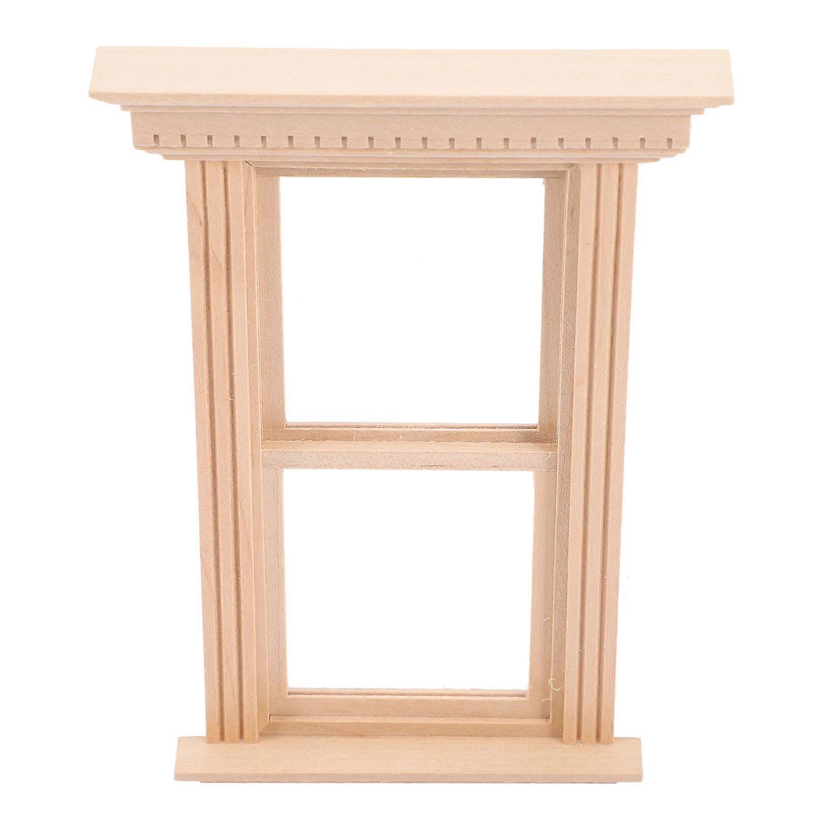Chocolate Mini Window Model DIY Decoration Synthetic Material for Miniature House Adornment 3.5 x 2.5 Inches