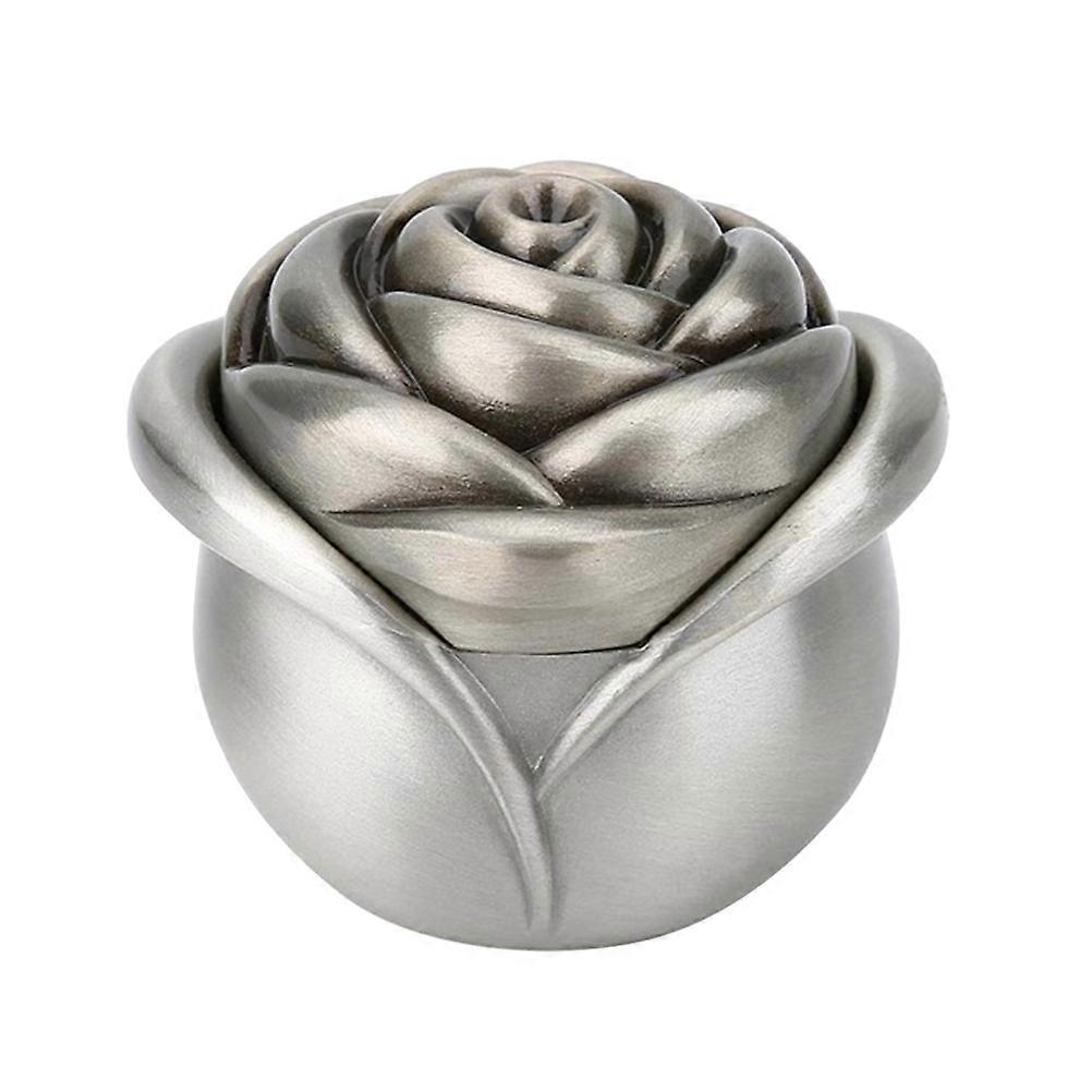 Silver Metal Jewelry Organizer with Durable Construction and Elegant Flower Design for Storing