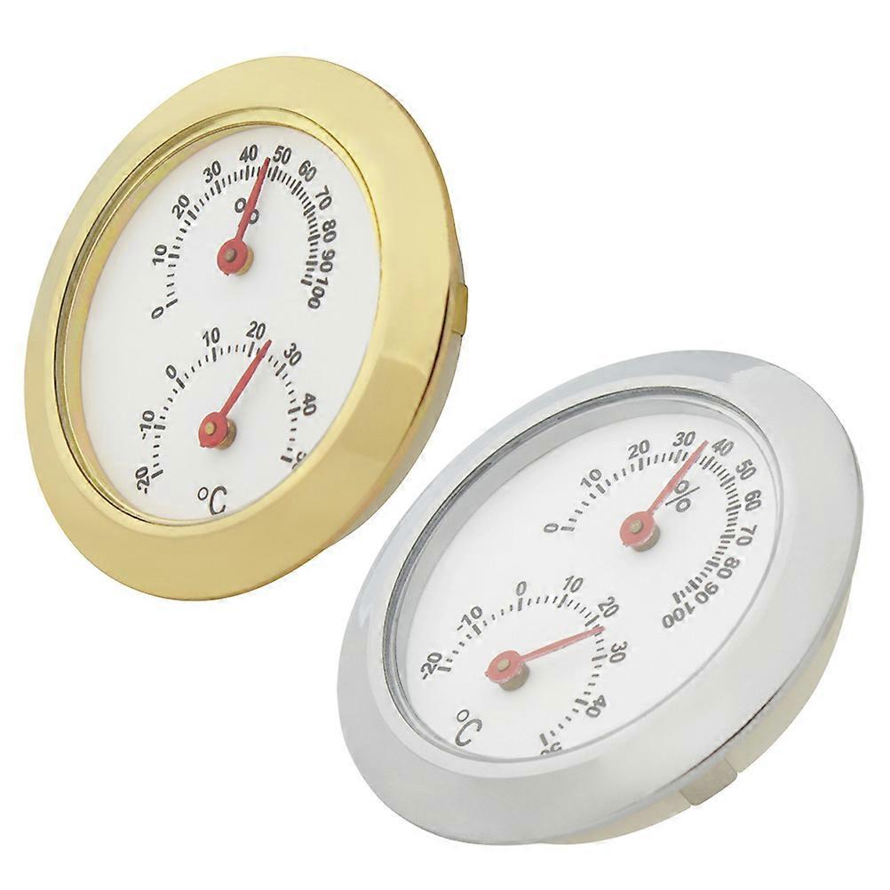 Guitar Humidity Meter Round Hygrometer Workmanship Musicians Measure Humidity 2Pcs