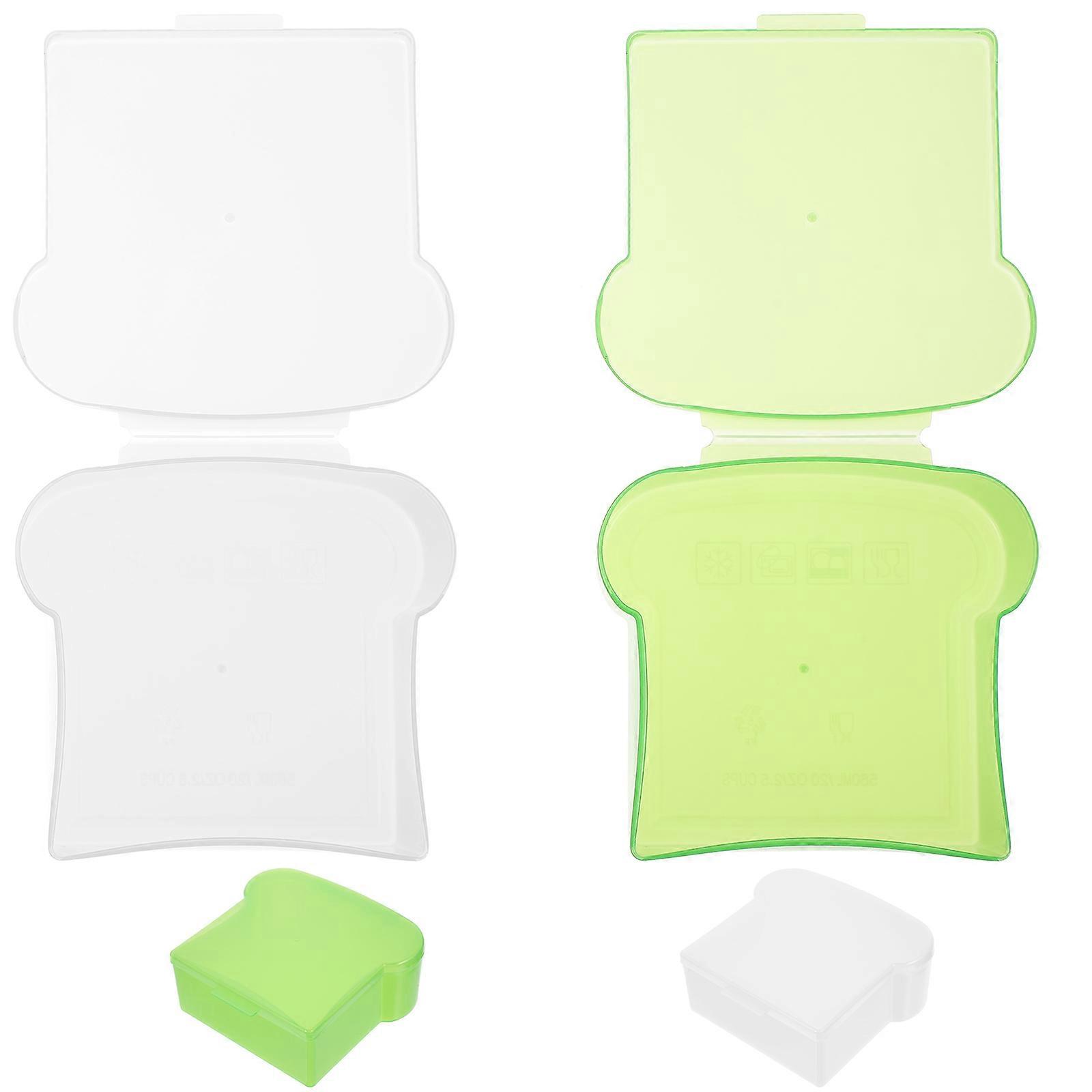 Leakage-Proof Storage Boxes For Food Preservation 4Pcs Assorted Color Kitchen Containers 14X13.5X5CM
