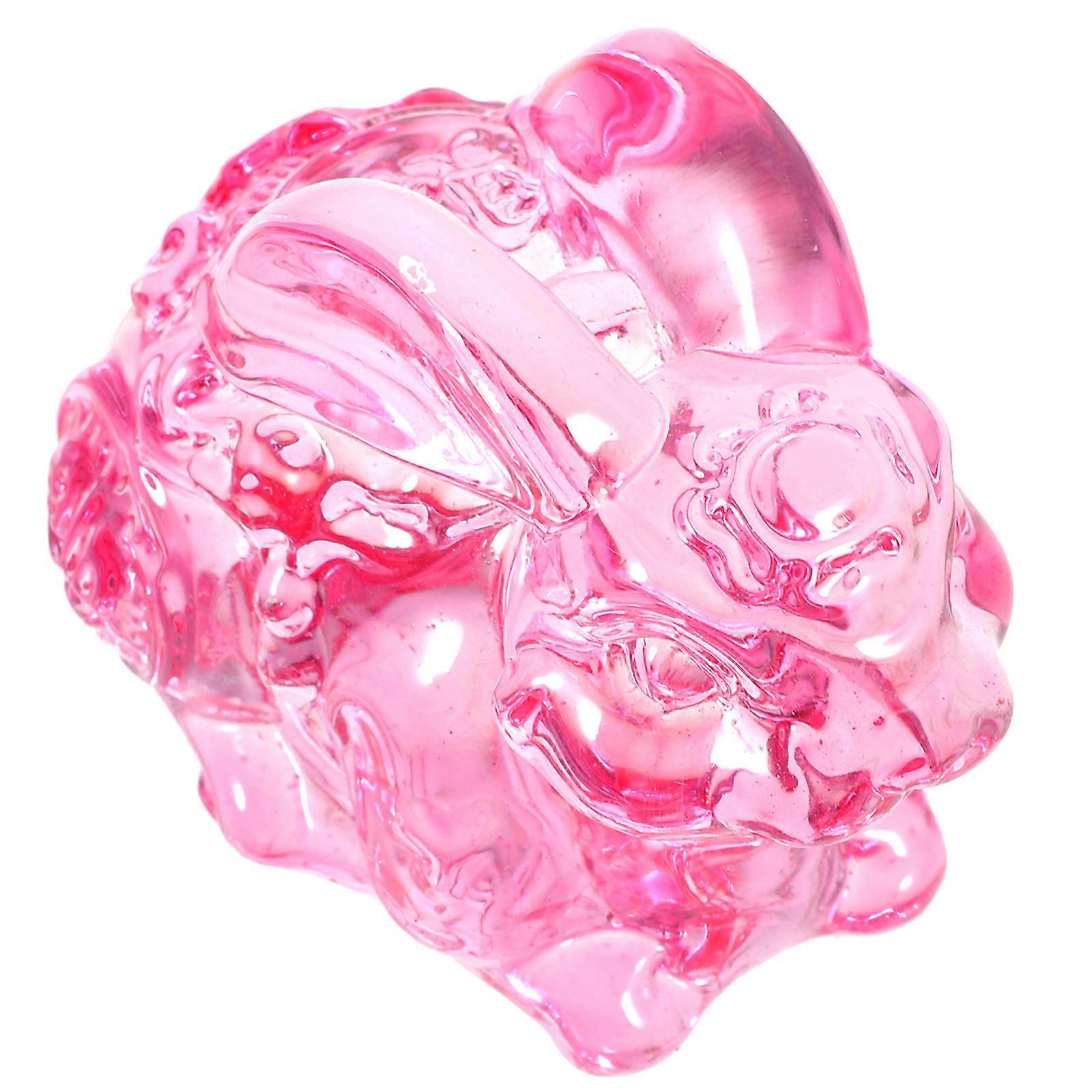 Decorative Rabbit Figurines Craft Transparent Design Home Decor Perfect For Collectors 1Pcs