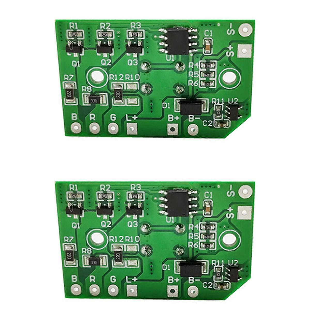 2X Solar Light Circuit Board 3.7V Switch Solar Lawn Controller Lithium Battery RGB Changing Solar La