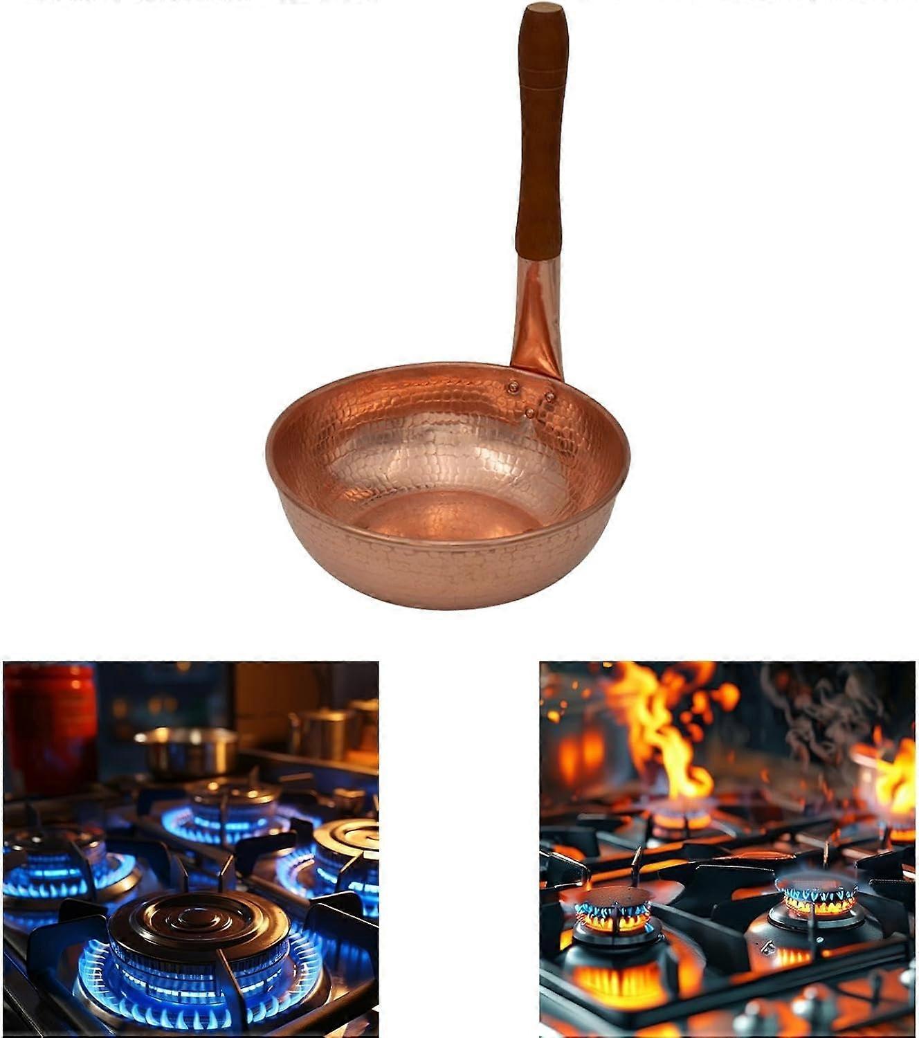 Casserole En Cuivre Avec Poignée, 23 Cm, Pour Faire Fondre Le Beurre Et Le Lait Marmite De Cuisine Pour Cuisiniere Poignee Verticale