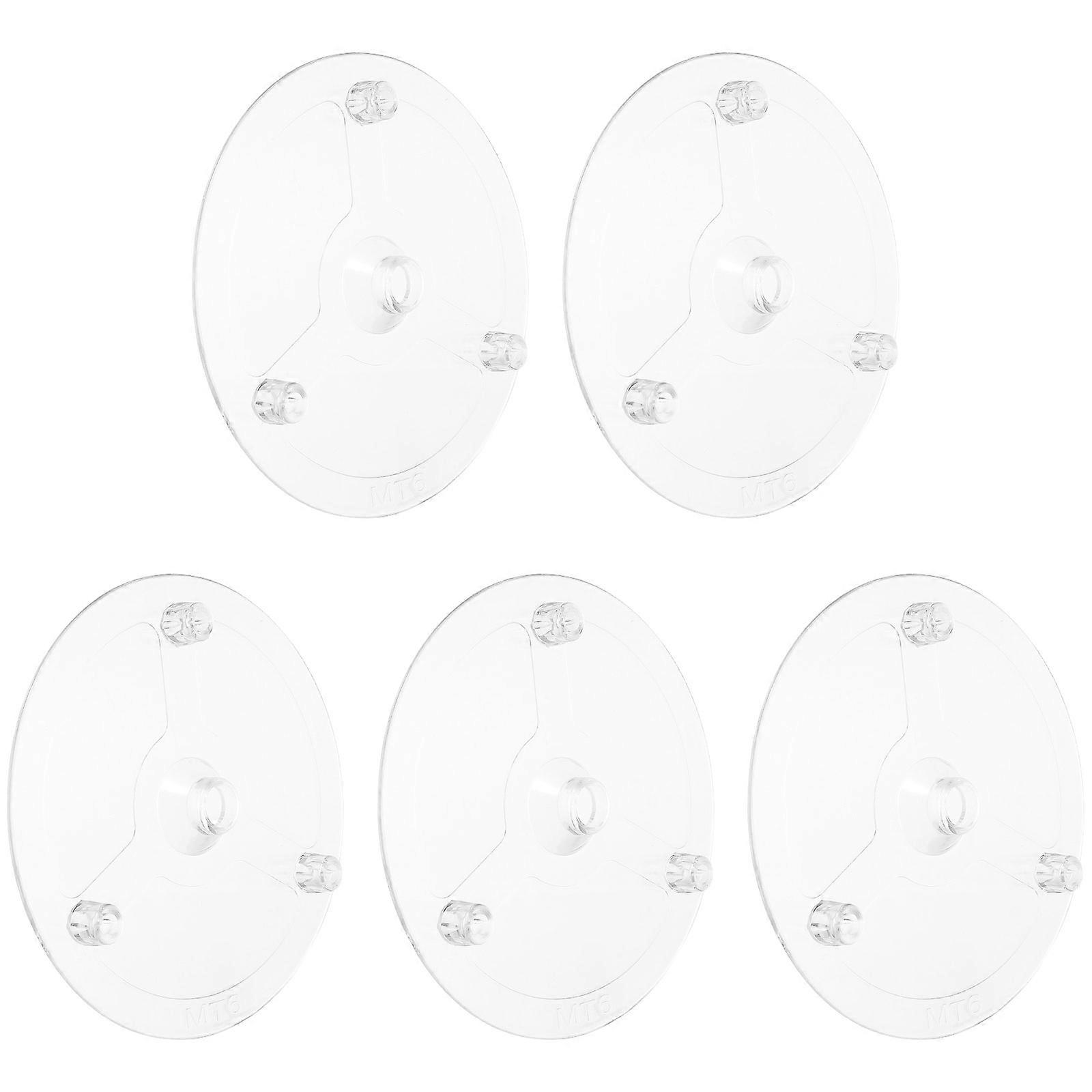 Reusable Round Cake Separator Plates for Home White 5 Pieces Stable and 9.84 Inches
