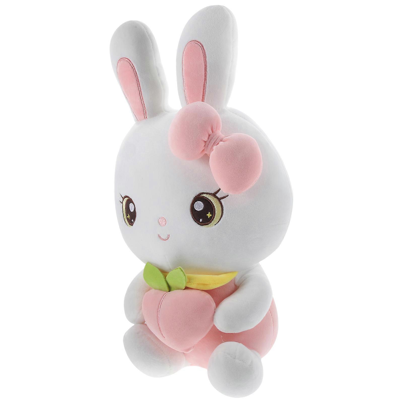 Cuddly Stuffed Bunny Toy Cartoon Rabbit Doll for Bedroom Decoration 48x25cm PP Cotton Entertainment 1Set