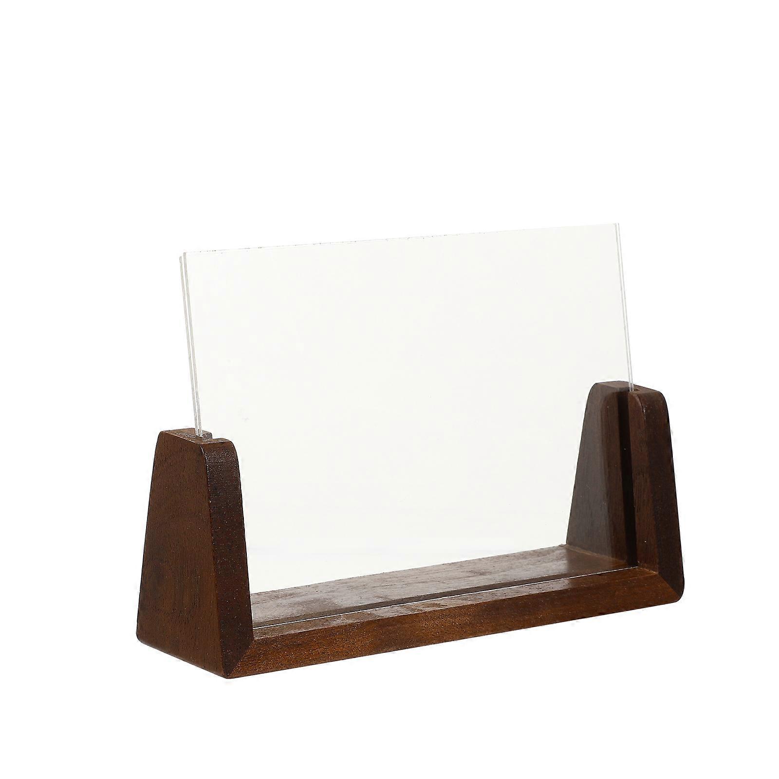 Clear Photo Display Frame with Wood Base for Home Use Multi Color High Transparency Acrylic 1 Set