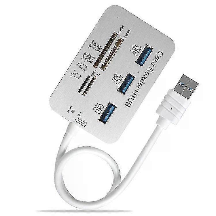 USB 3.0 Hub Splitter-3 Port + 4 Port Card Reader -