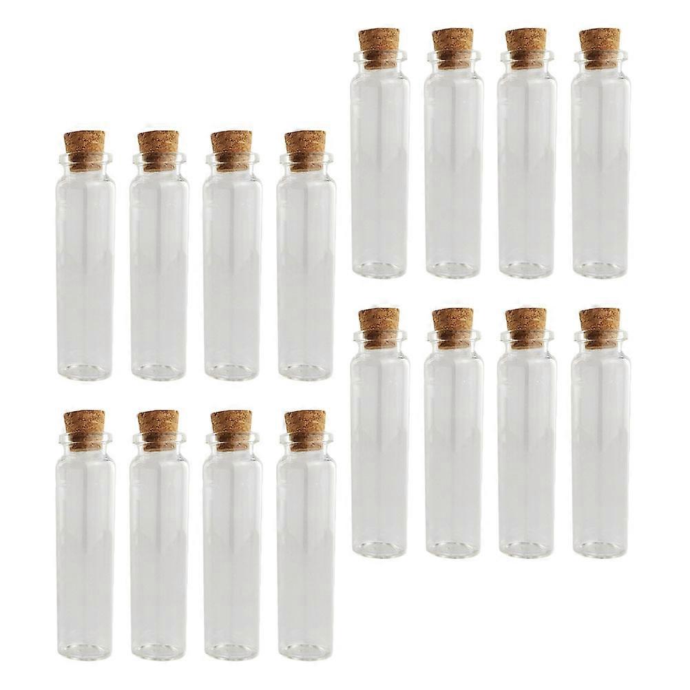24Pcs Small Glass Wishing Bottles with Cork for DIY Decoration and Messages