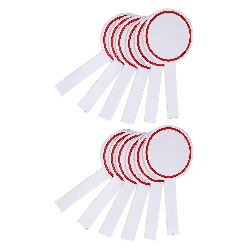 FRCOLOR 12Pcs Single Sided Whiteboards Judges Writable Scoreboards Blank Multi use Scoreboards