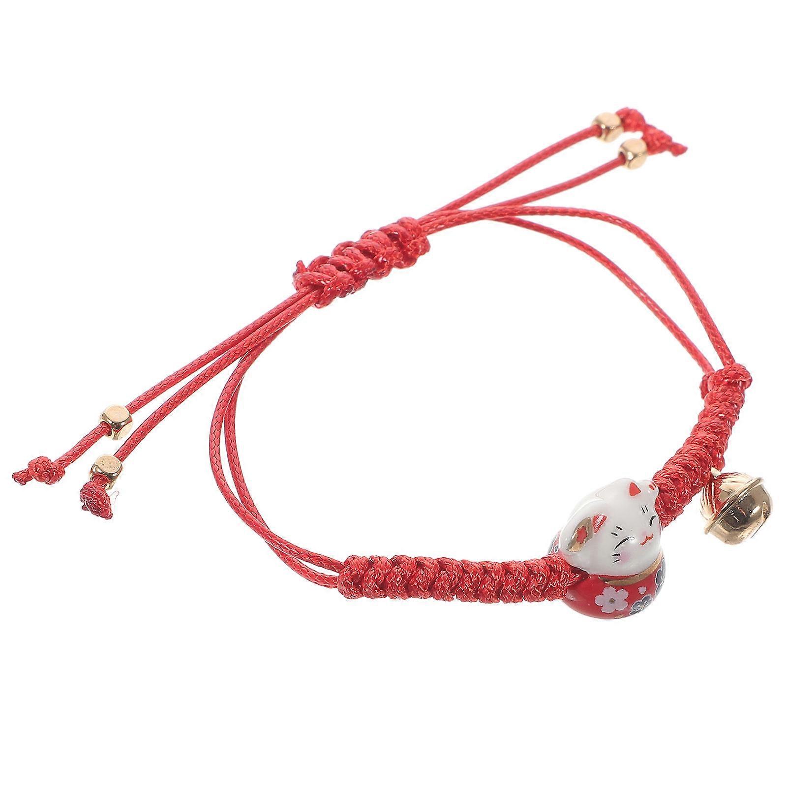 Red String Bracelet Polyester Woven Bracelet for Wearing with Color