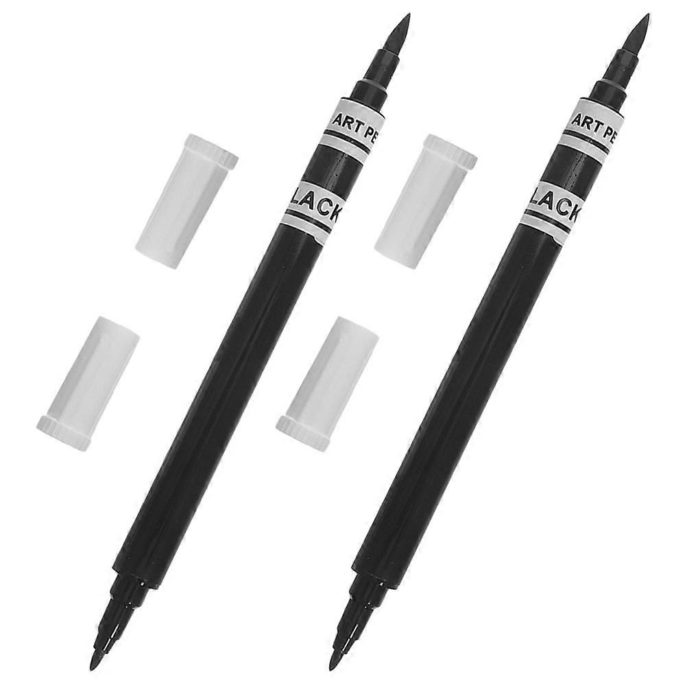 Black Pen Set for Baking Decorating Perfect for Cakes Cookies Pastries 2pcs Plastic