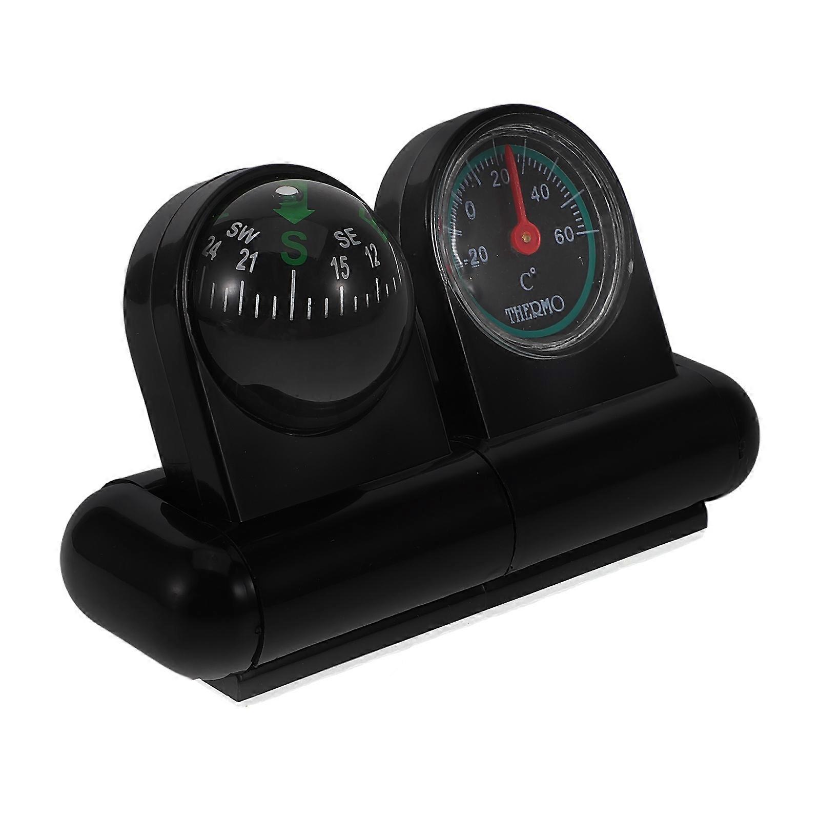Multi Functional Car Compass and Thermometer 1 Set Replacement Navigation Temperature Display Dashboard Mounting Compass