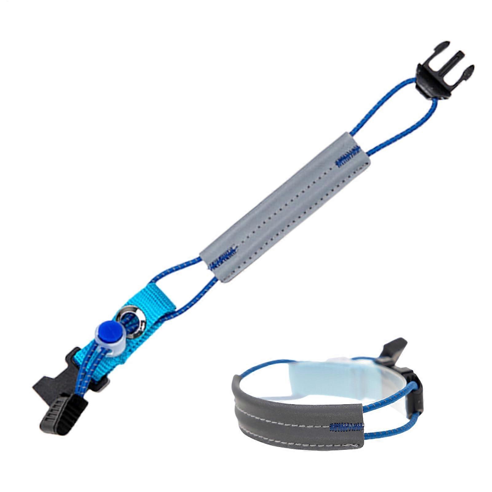 Ankle Straps Adjustable Elastic High Visibility Reflective Bands for Running Cycling Fitness Road Commuting Light Blue