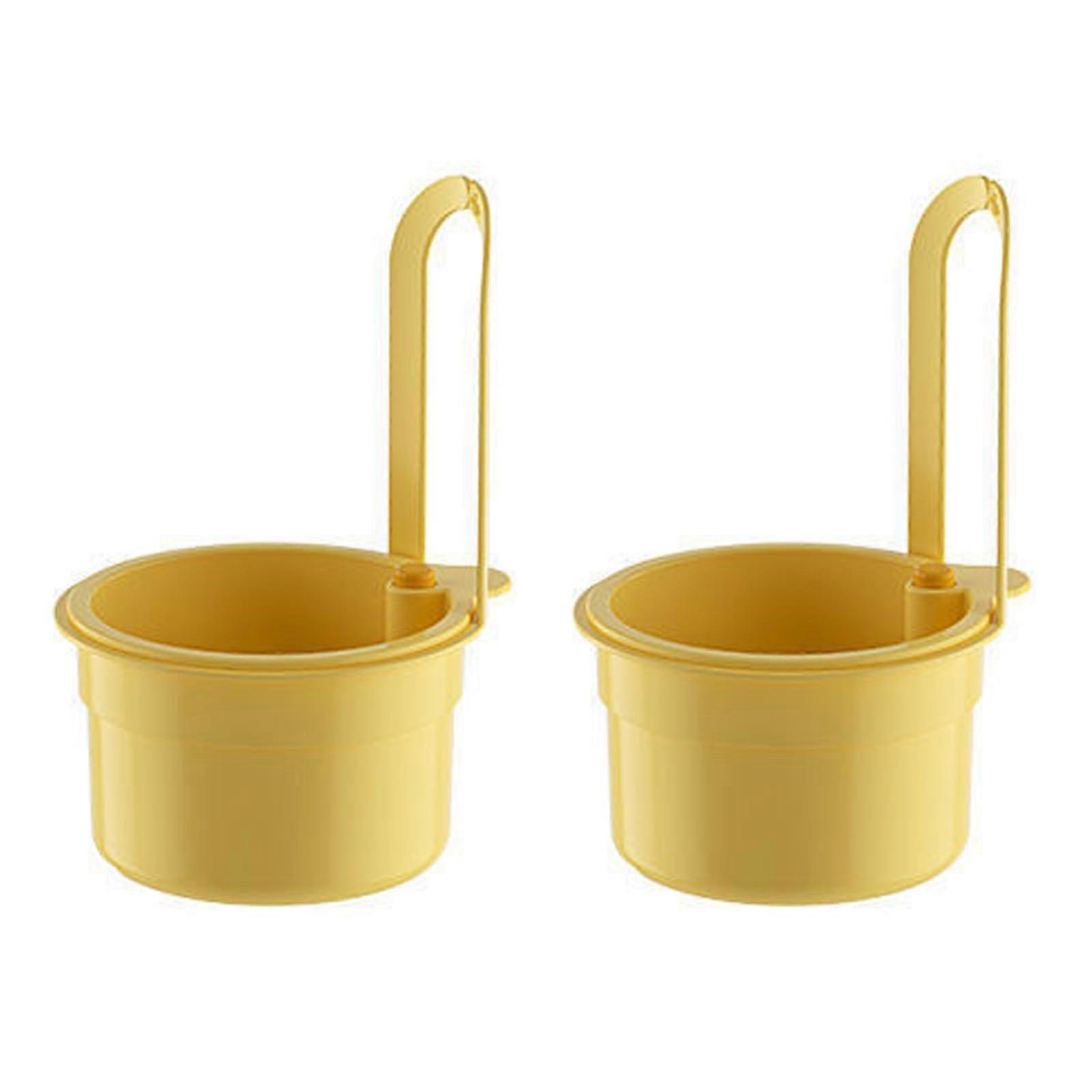 Spüle Hanging Sieb Korb Abnehmbarer Küchenmüllfilter 2pcs Gelb Lebensmittelfänger Abflusssieb für Spüle