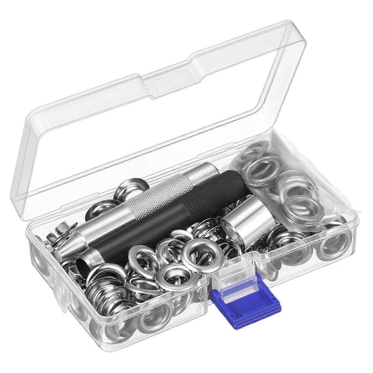 Eyelet mounting tool set for metal eyelets 12mm inner diameter, easy to use for curtains, tents, clothing, multipurpose.
