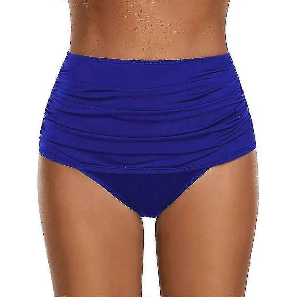 Dół kostiumu kąpielowego z wysokim stanem dla kobiet - marszczone bikini i figi tankini z fałdami rozmiaru