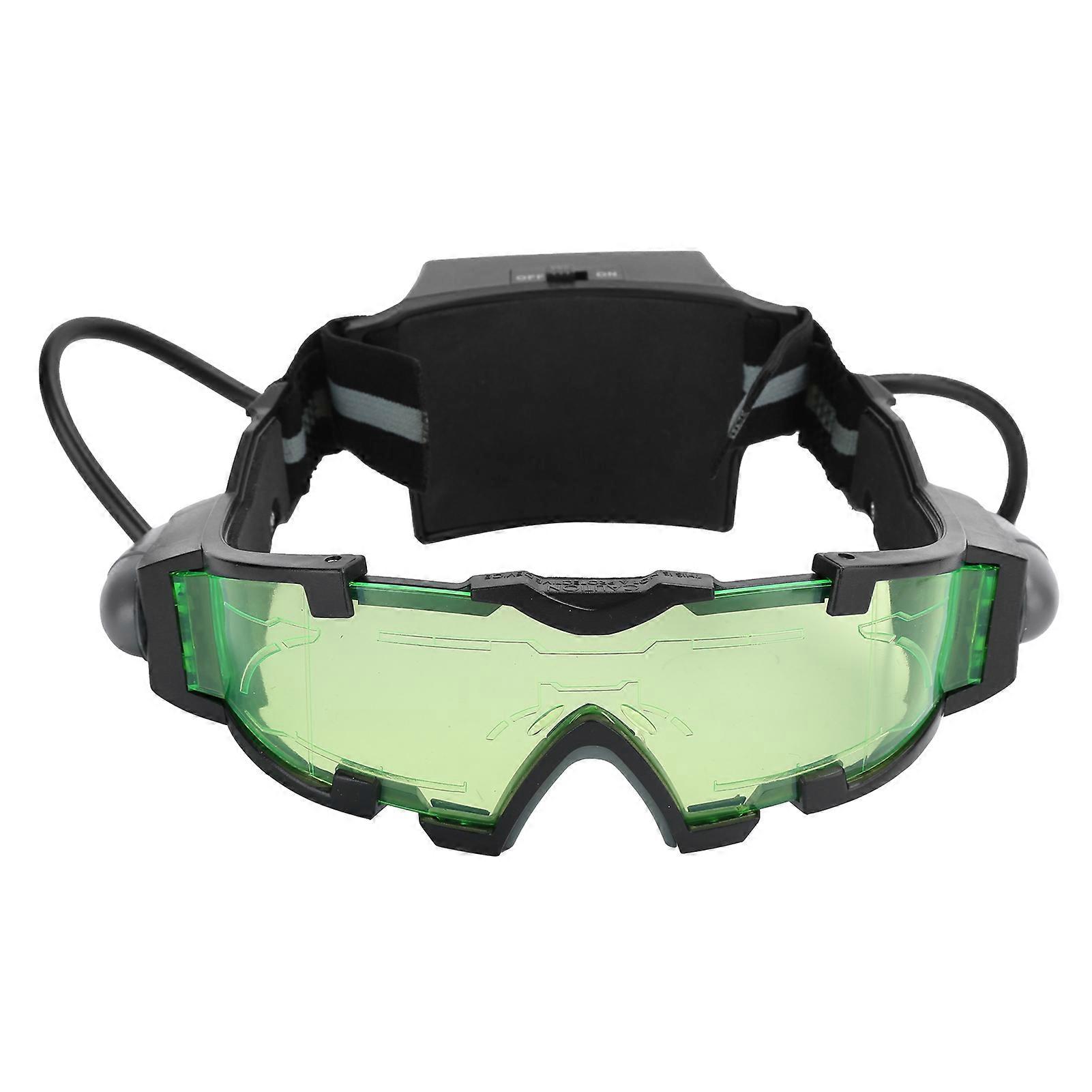 Windproof Glasses with Light Adjustable Windproof Dustproof LED Glasses for Riding Skiing