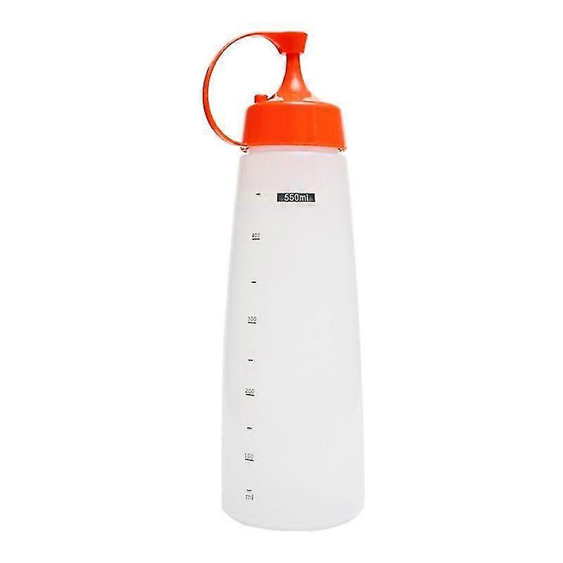 Practical Leakproof Squeeze Bottle Clear Scale Simple Usage Plastic Condiment Bottle for Home