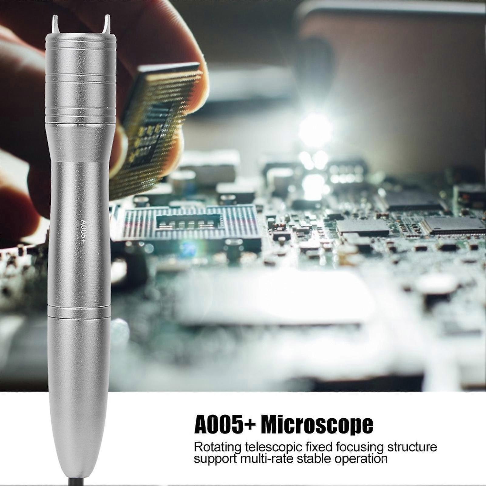 A005+ 5MP Digital Microscope Magnifier, 1-500X Zoom, USB, 19x120mm