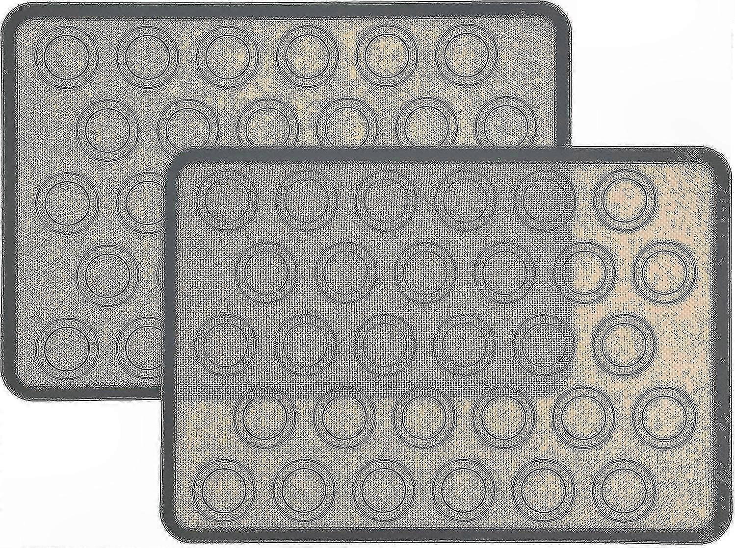 Silikon-Macaron-Backmatten, 2er-Pack, antihaftbeschichtete Backblätter für den Ofen