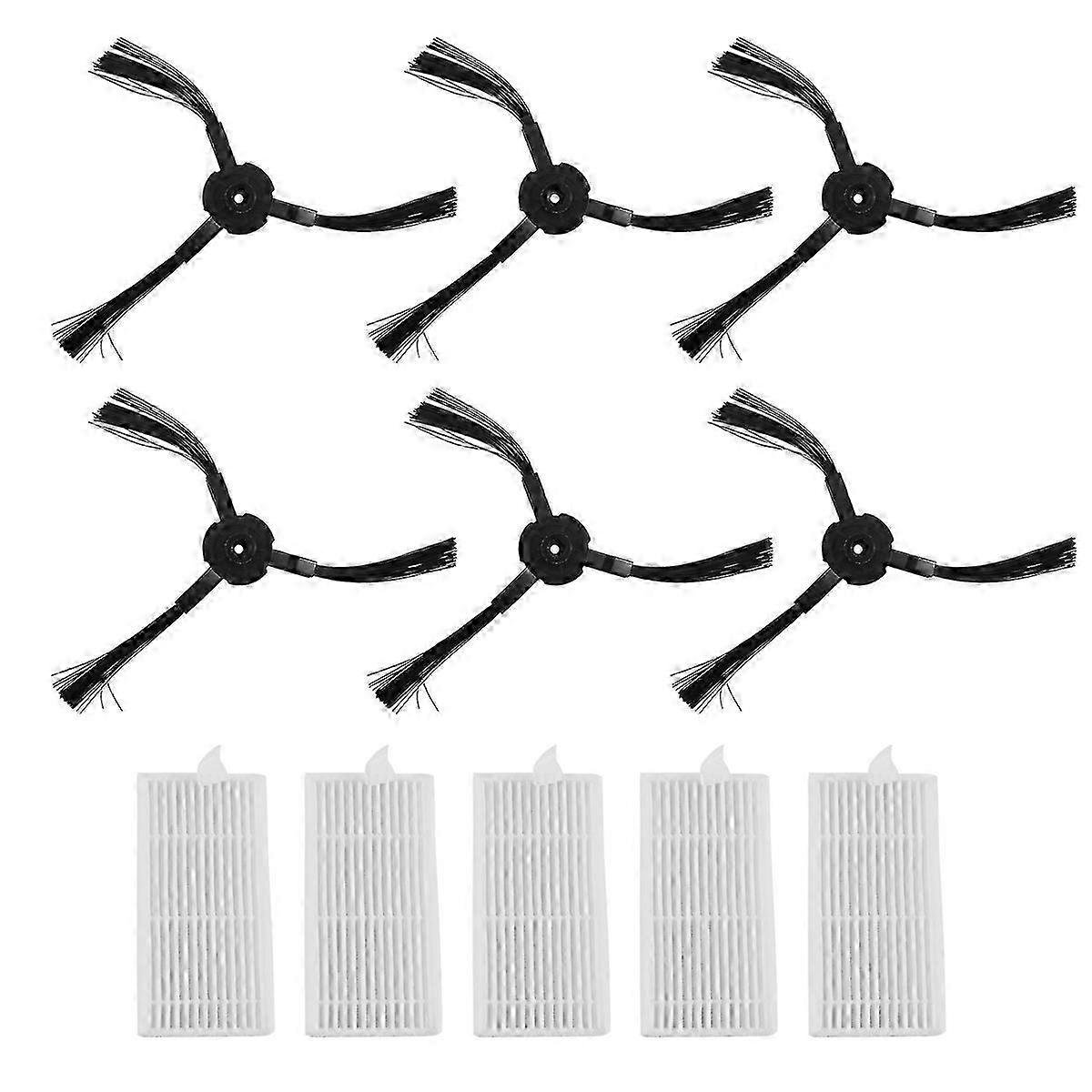 6X Side Brush + 5X Filter for Lidl SSR 3000 Robotic Vacuum Cleaner Accessories Replacement Parts