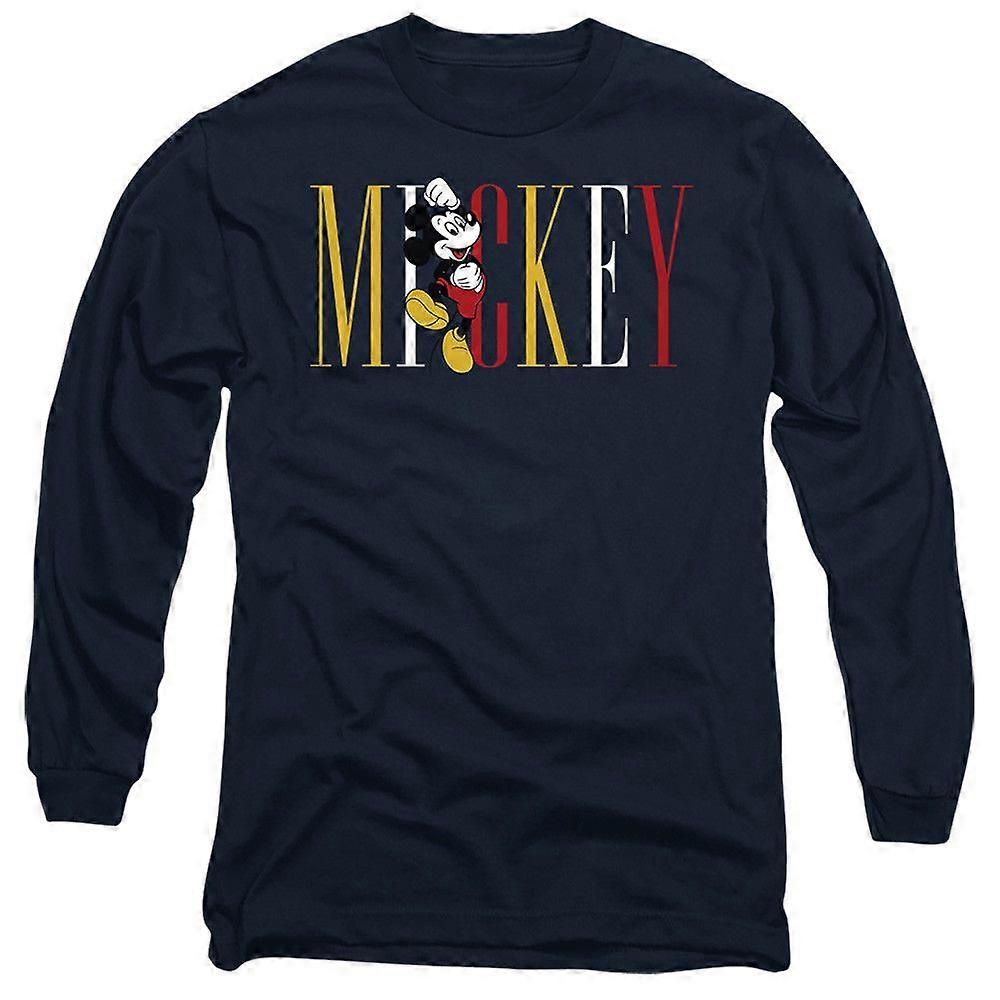 Mickey Mouse Multicolor Name Long Sleeve T-Shirt TTXX0226