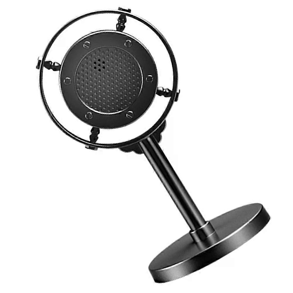 Retro Microphone Model, Plastic Stage Prop Simulation Vintage Decor for Parties, Kids, Lightweight