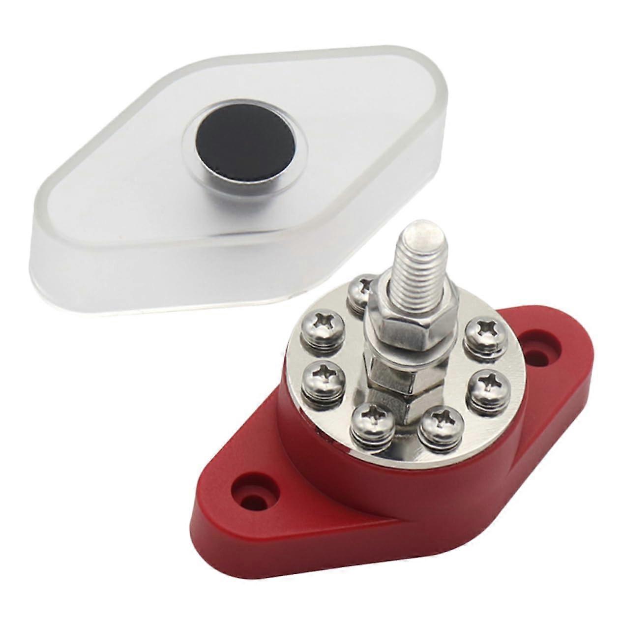 Battery Terminal Distribution Block Automotive Terminal Studs Busbar Accessory Red For Car Truck RV