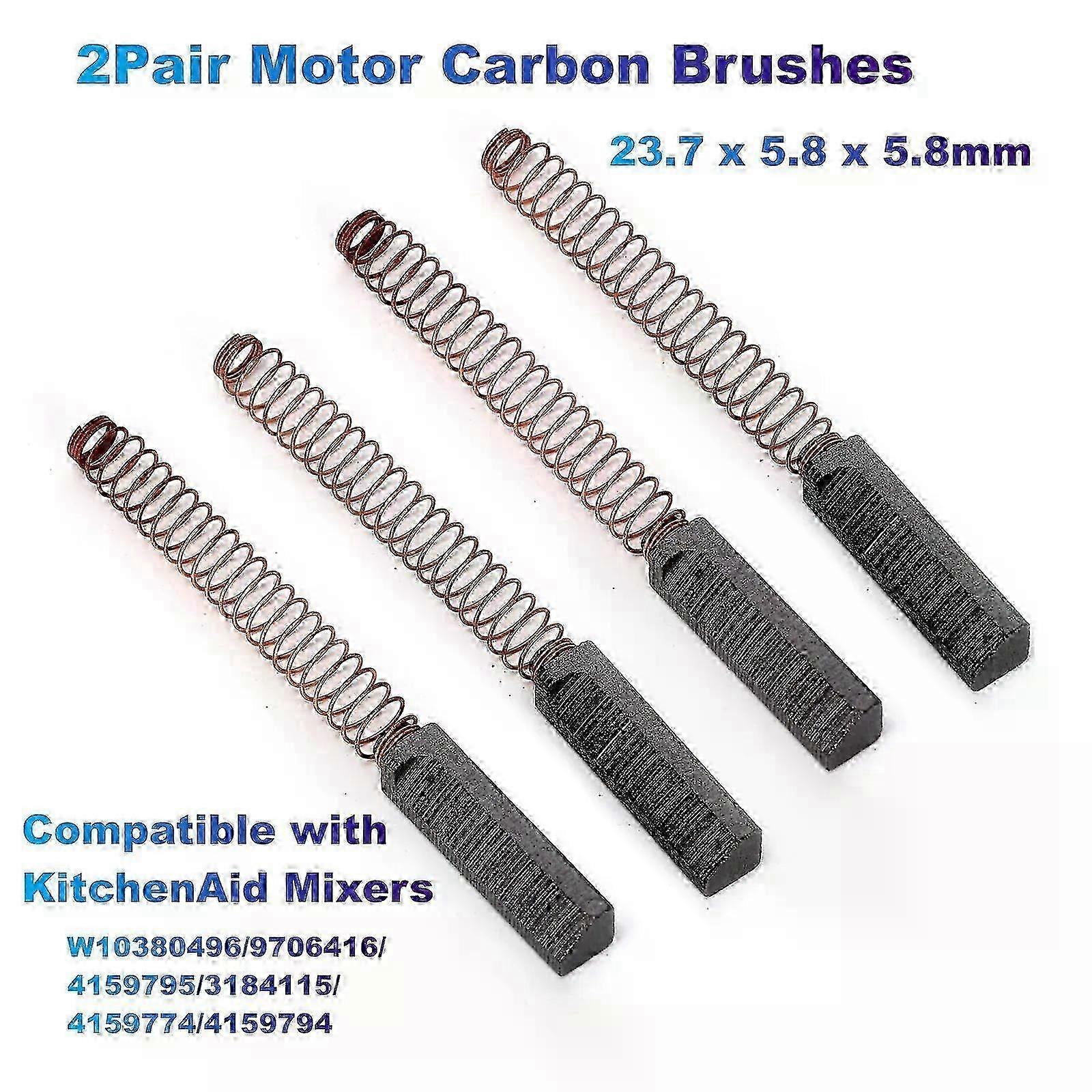 2Pair Motor Carbon Brushes (237x58x58mm) Compatible with KitchenAid...