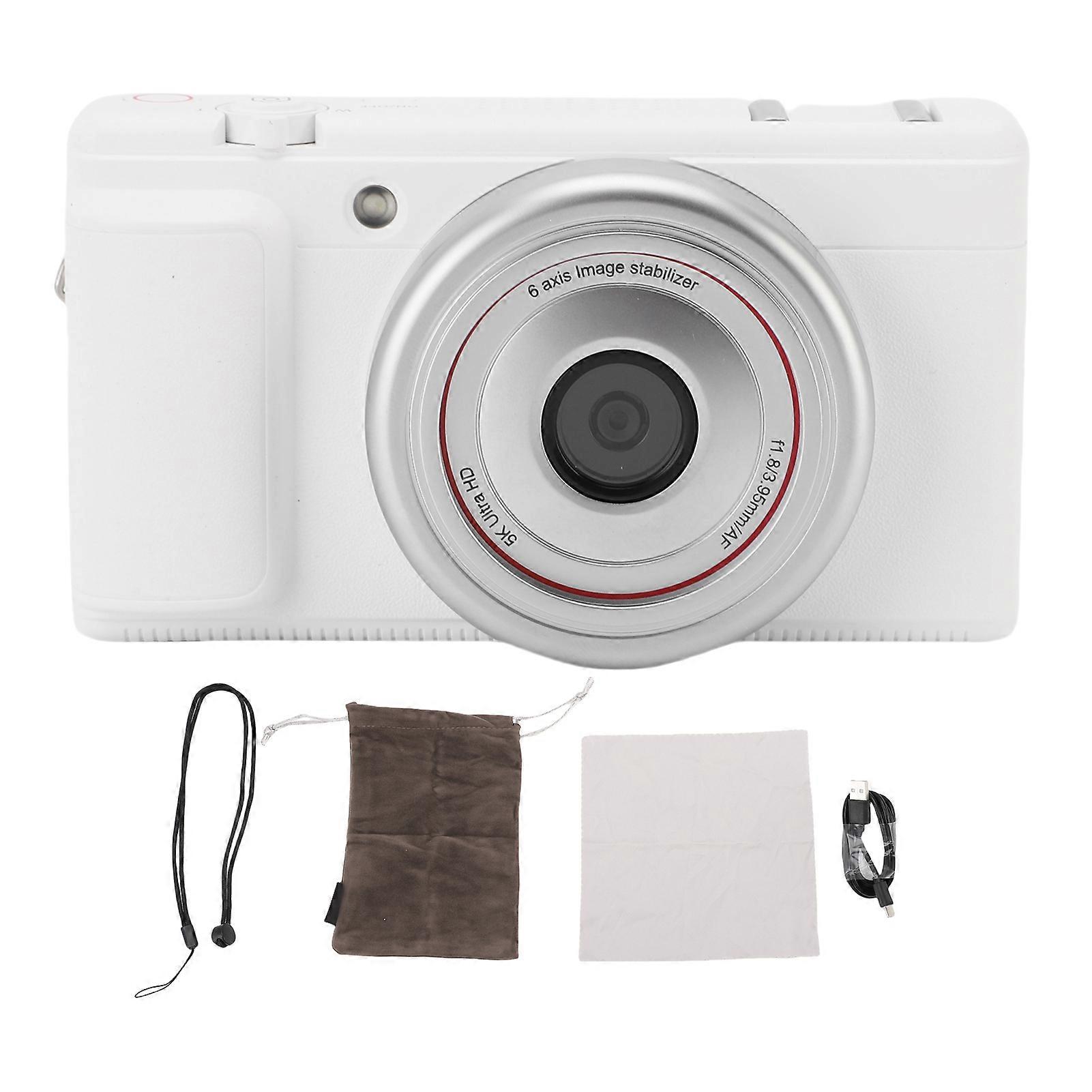 Vlog 2.8 Inch Color Flip Screen Autofocus 80M Photo 5K30fps Video 16x Digital Zoom F1.8 Large Aperture Photography Camera