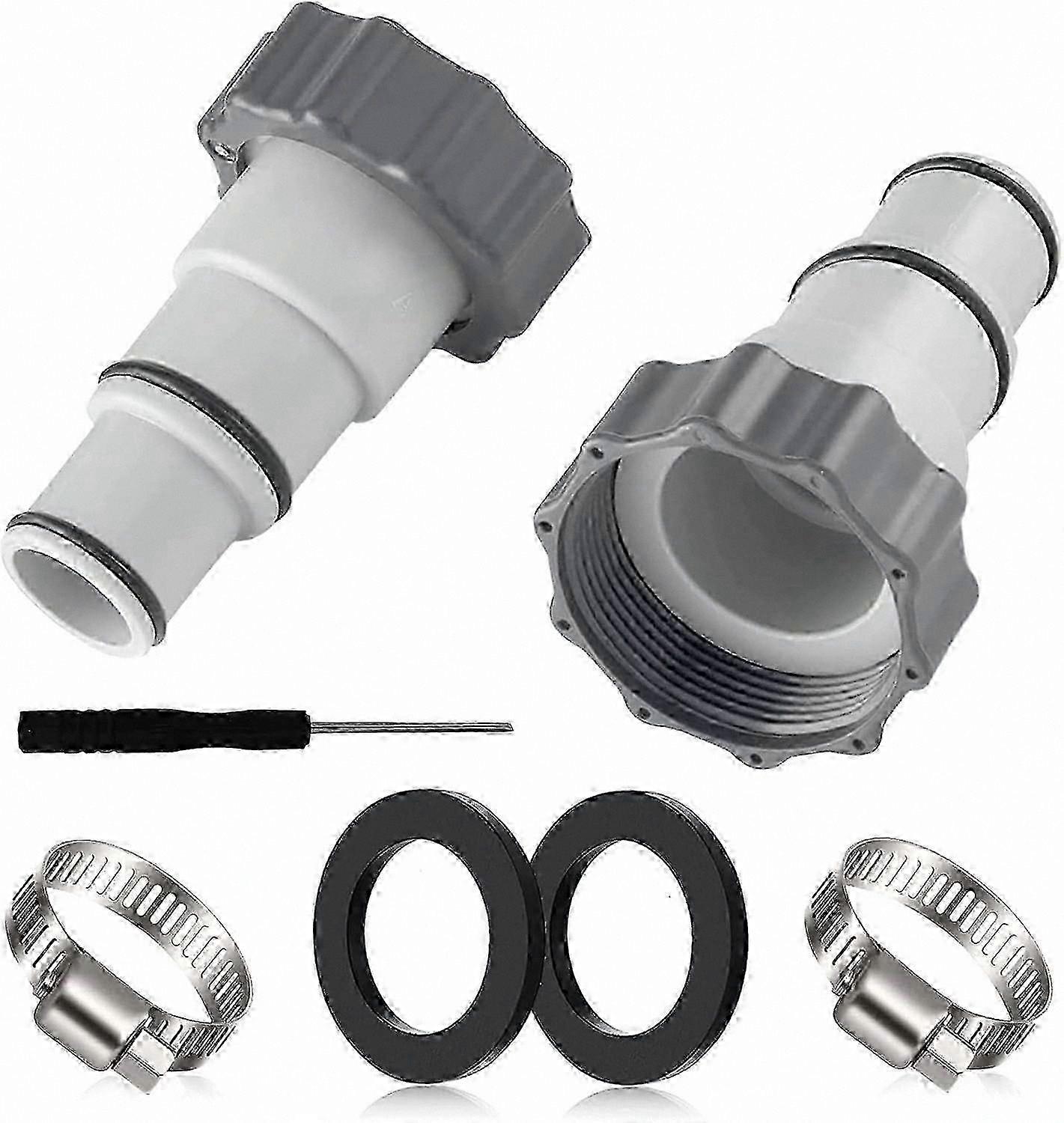 2 Pack Pool Hose Adapter, Compatible with 32mm and 38mm Hoses for Swimming Pool Pumps