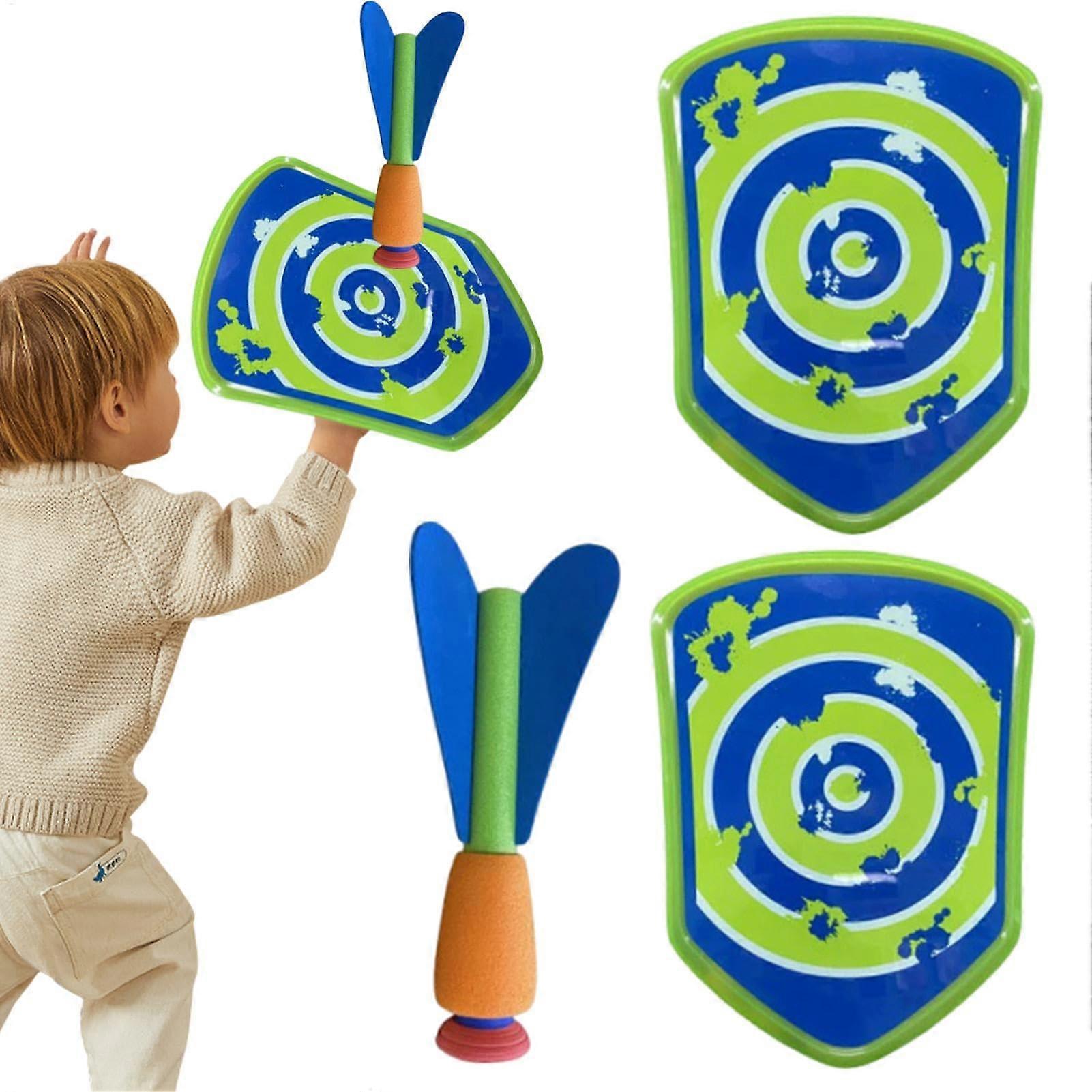 Dart Launch Game - Outdoor Rocket Dart Set for Kids Age 6+, Soft EVA Interactive Toys for Family Fun