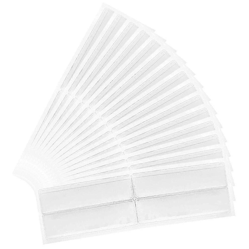 4 Clear Adhesive Shelf Label Holders - Small Card & Tag Pockets for Organizing