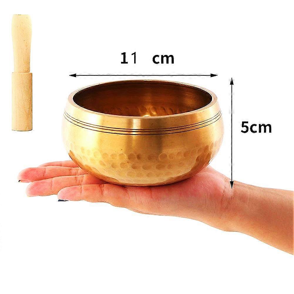 Handcrafted Brass Singing Bowl for Spiritual Healing & Meditation | Yoga Sound Therapy Tool with Peach Wood Stick