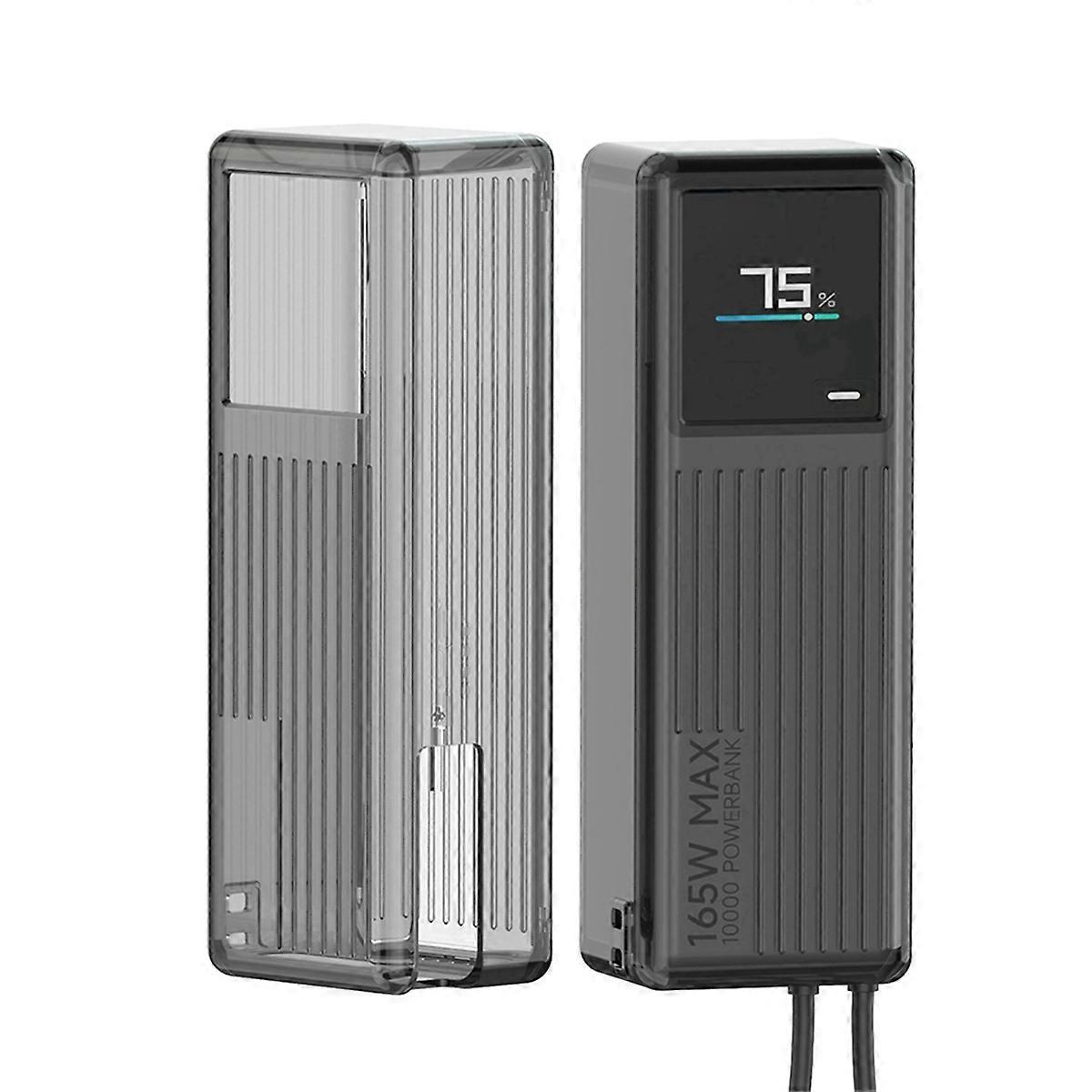TPU Case for 165W 10000mAh Power Bank Portable Shockproof Travel Power Bank Storage Case Transparent Black