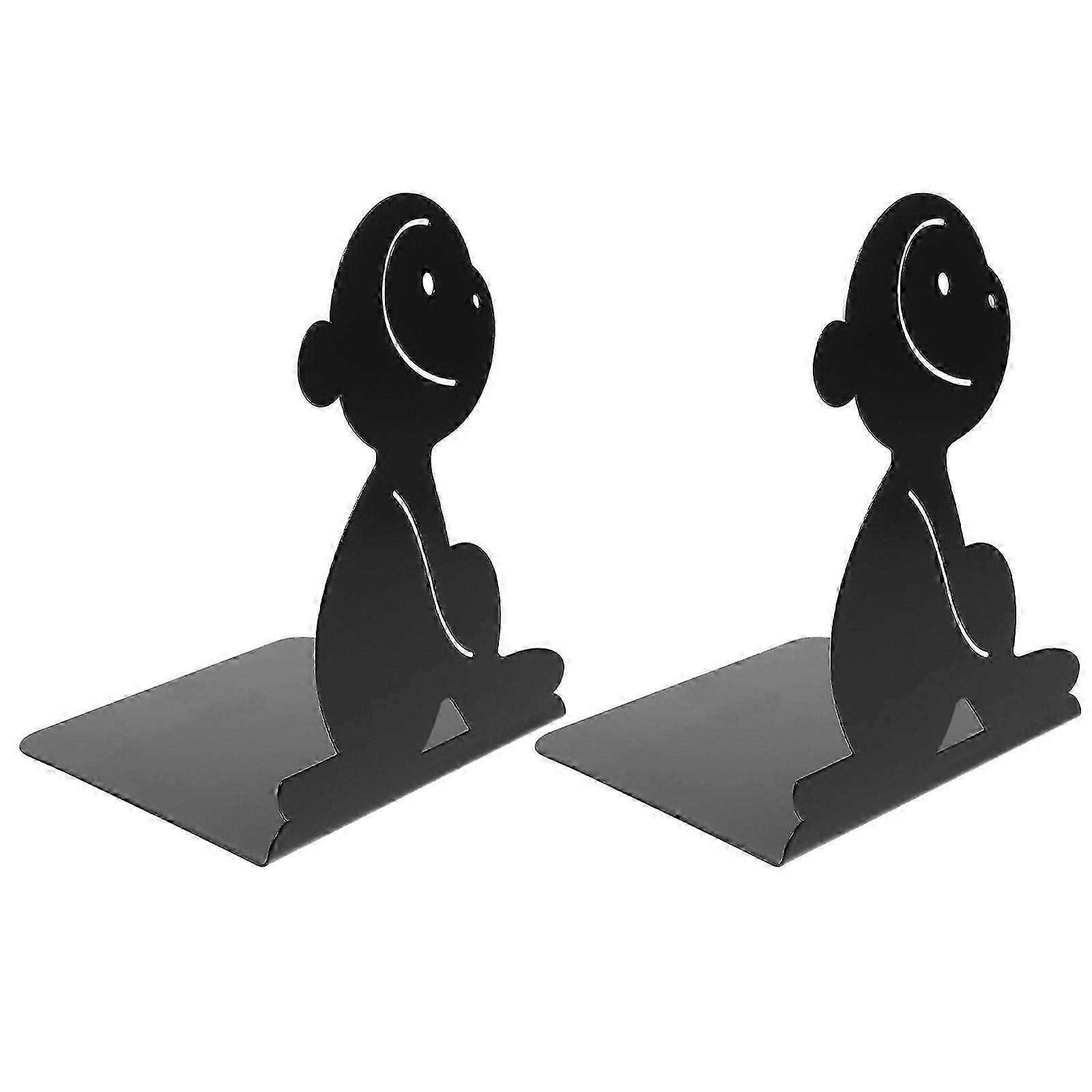 Book Support Holders Rectangular Metal Simple Design for Books Files Magazines Home Decor Study Room 2Pcs