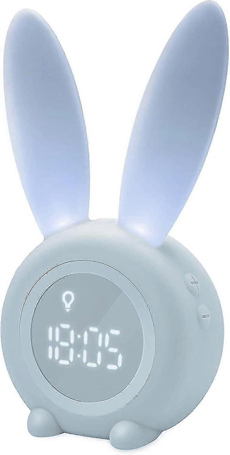 Cute Rabbit Shaped Induction Alarm Clock, Intelligent Automatic Breathing Light Adjustment, Automati