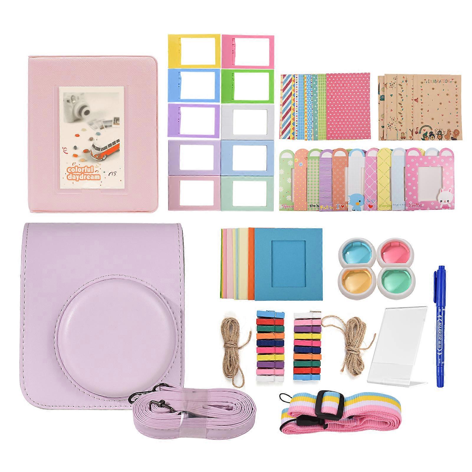 Instant Camera Accessories Bundle Kit for Fujifilm Instax Mini 12 with Camera Bag Strap Photo Album Clips Frame Stickers Pen