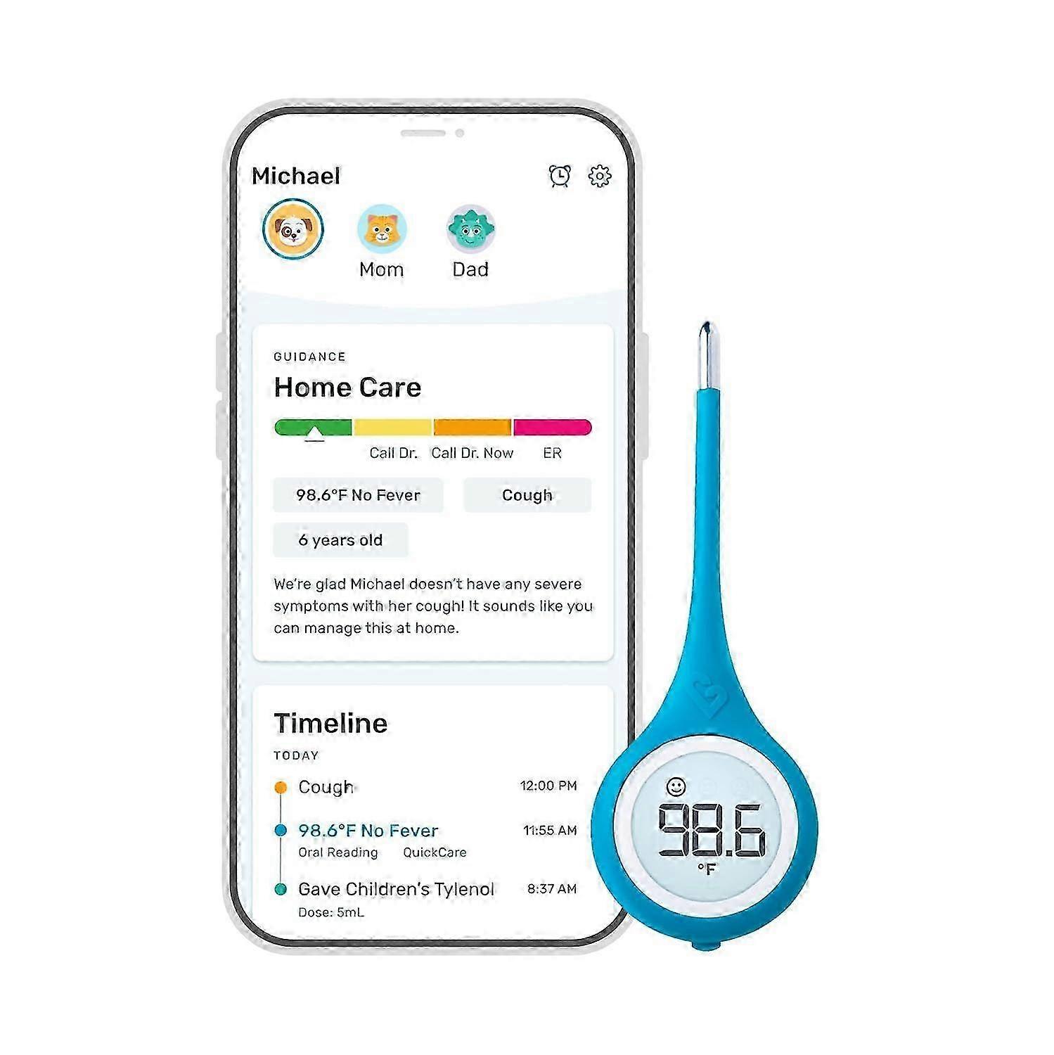 2025 Latest Model QuickCare Smart Digital Thermometer - Medical Termometro FDA