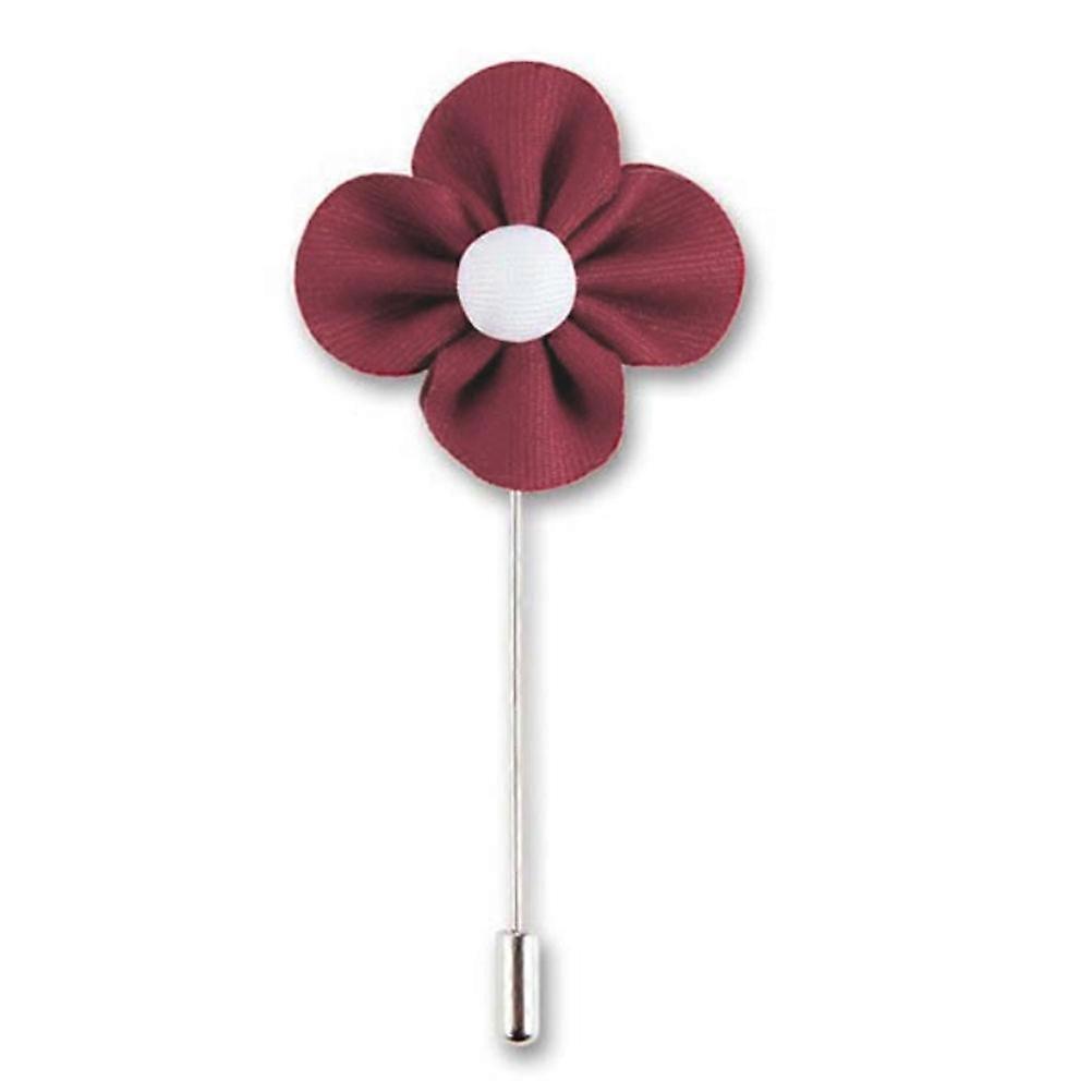 Men's Chest Flower Brooch for Men Use 1 Piece Handmade Red Lapel Pin