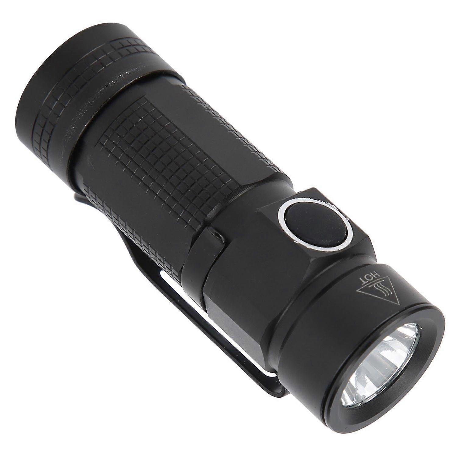 Mini Flashlight - Aluminium Alloy, Red Light, Waterproof(Black)