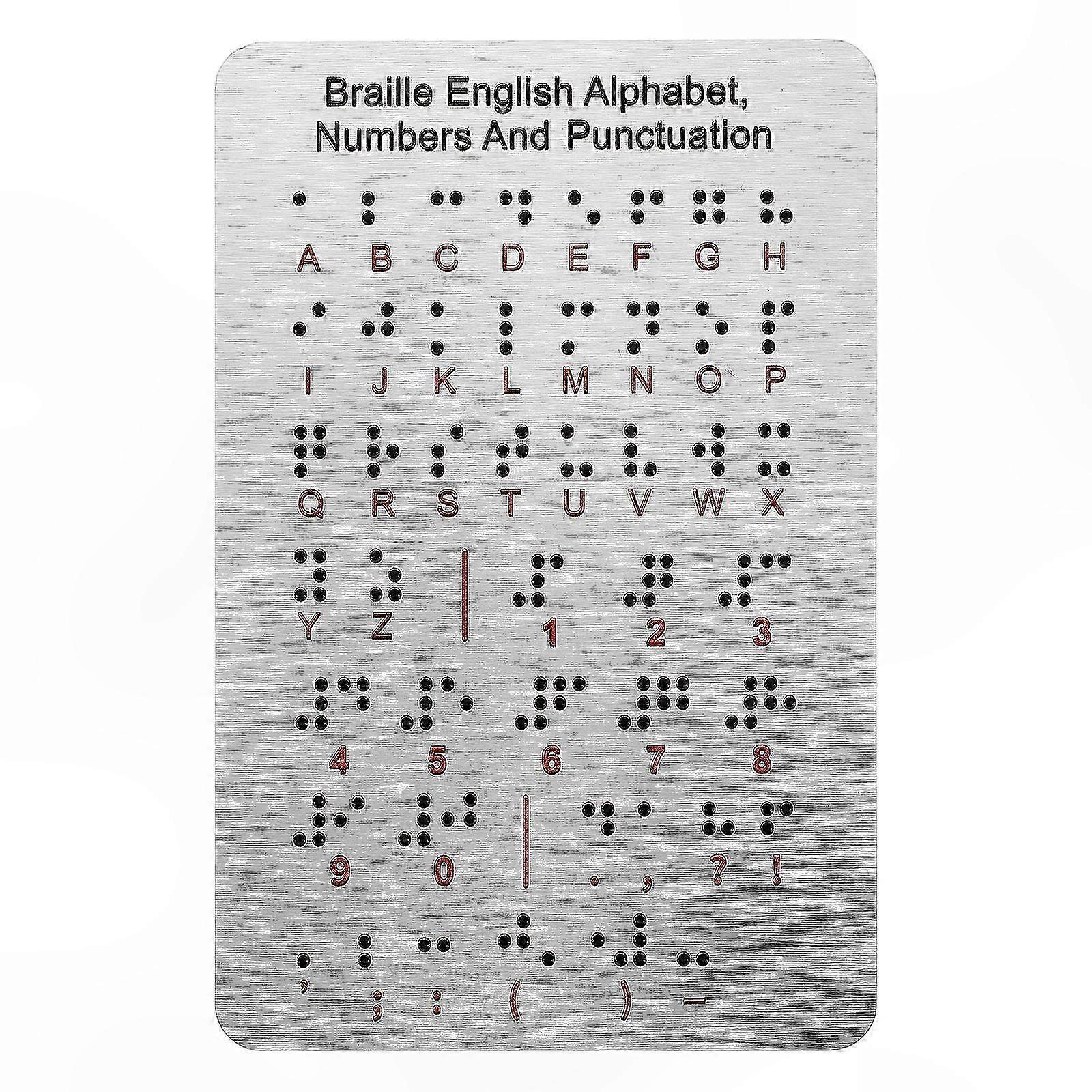 Tactile Braille Learning Board with Raised Dots for Beginners Educational Tool for Teaching Braille and Numbers