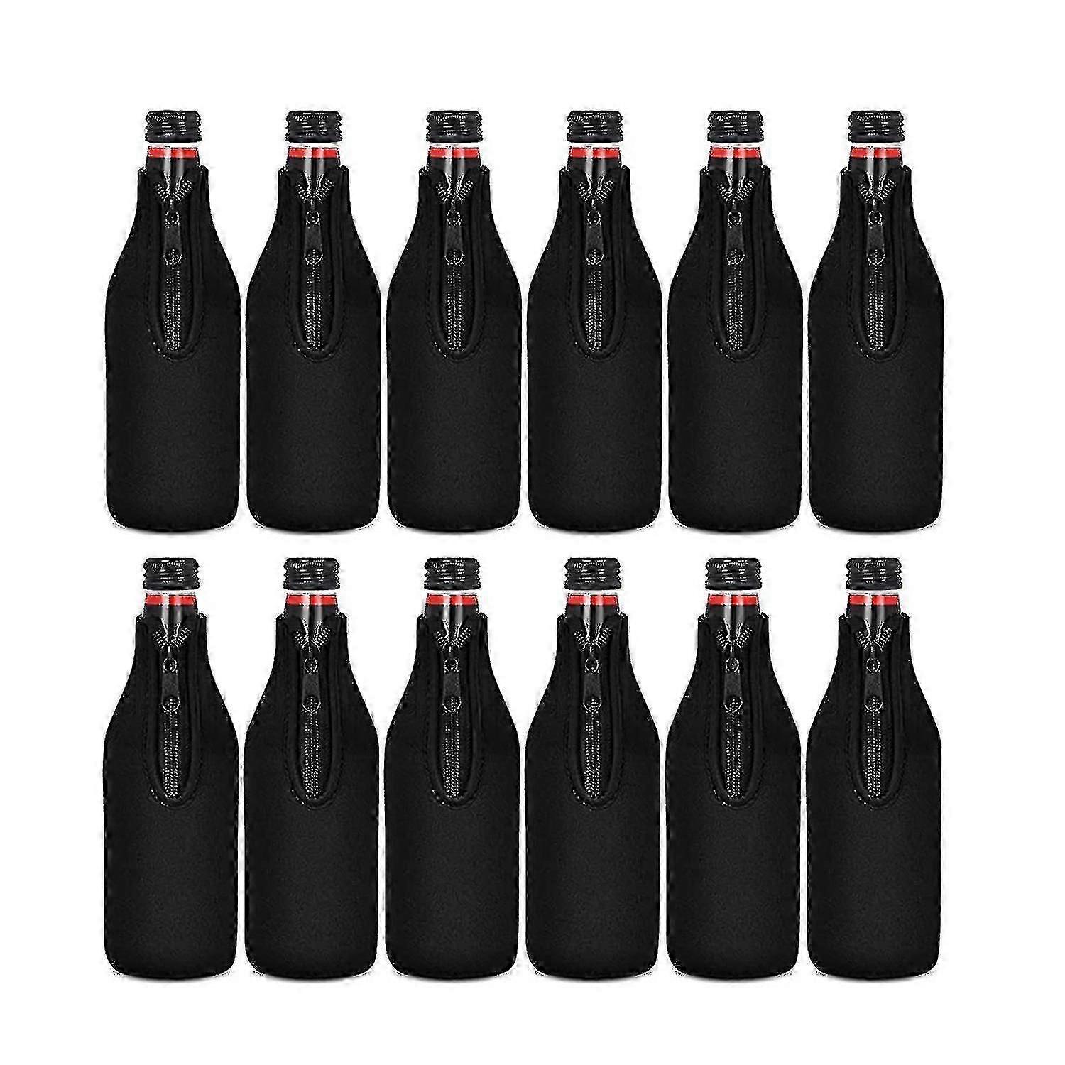 Manicotti di raffreddamento per bottiglie di birra extra spessi - Confezione da 12 coperture per maniche isolate in neoprene per mantenere fredde le bevande