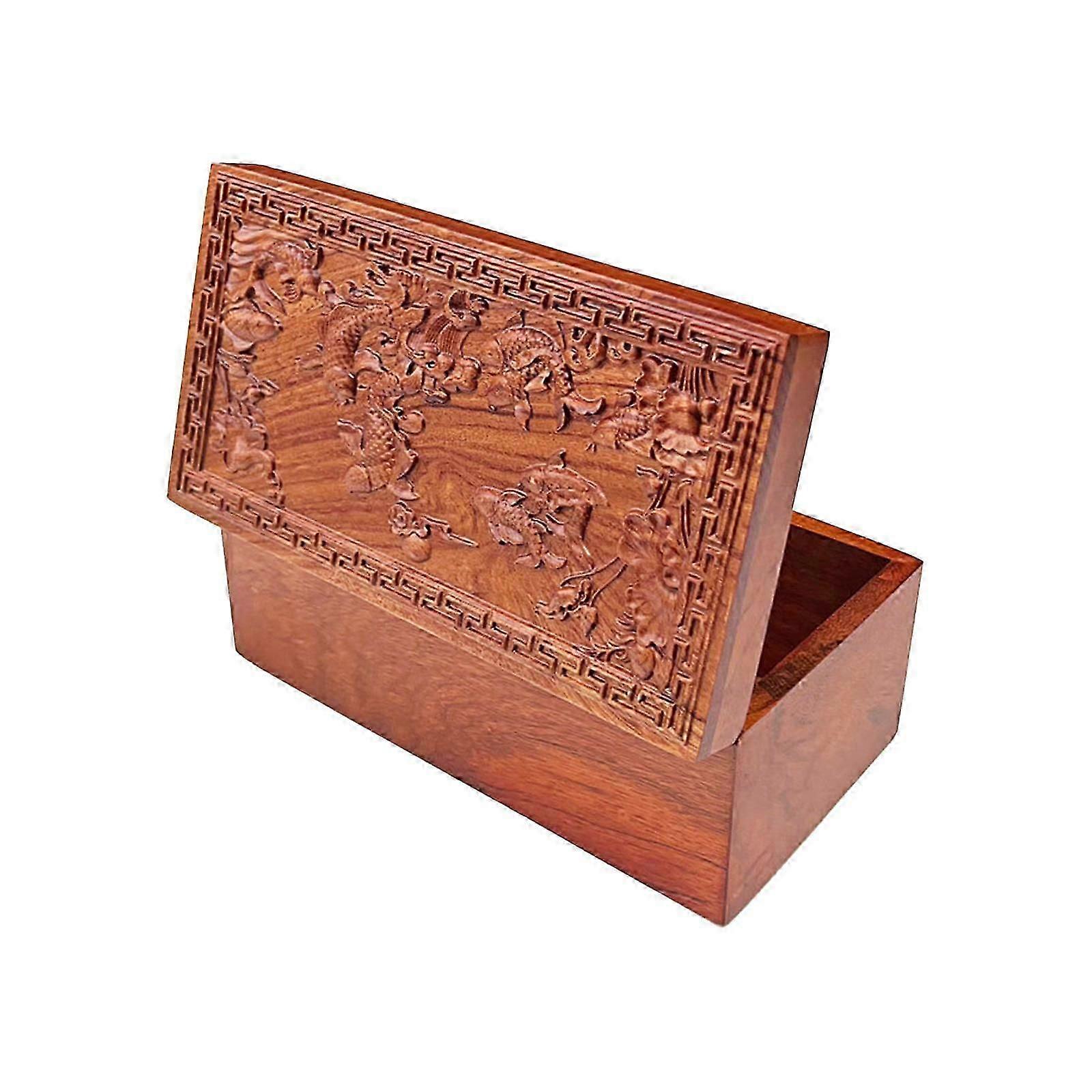 Wooden Jewelry Organizer Box Vintage Keepsake Storage Organizer for Bedroom