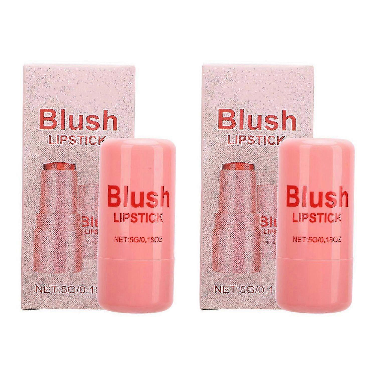2025 Latest Model 2pcs 5g Blush Stick Lasting Moisturizing Lip Gloss Stick Mak...