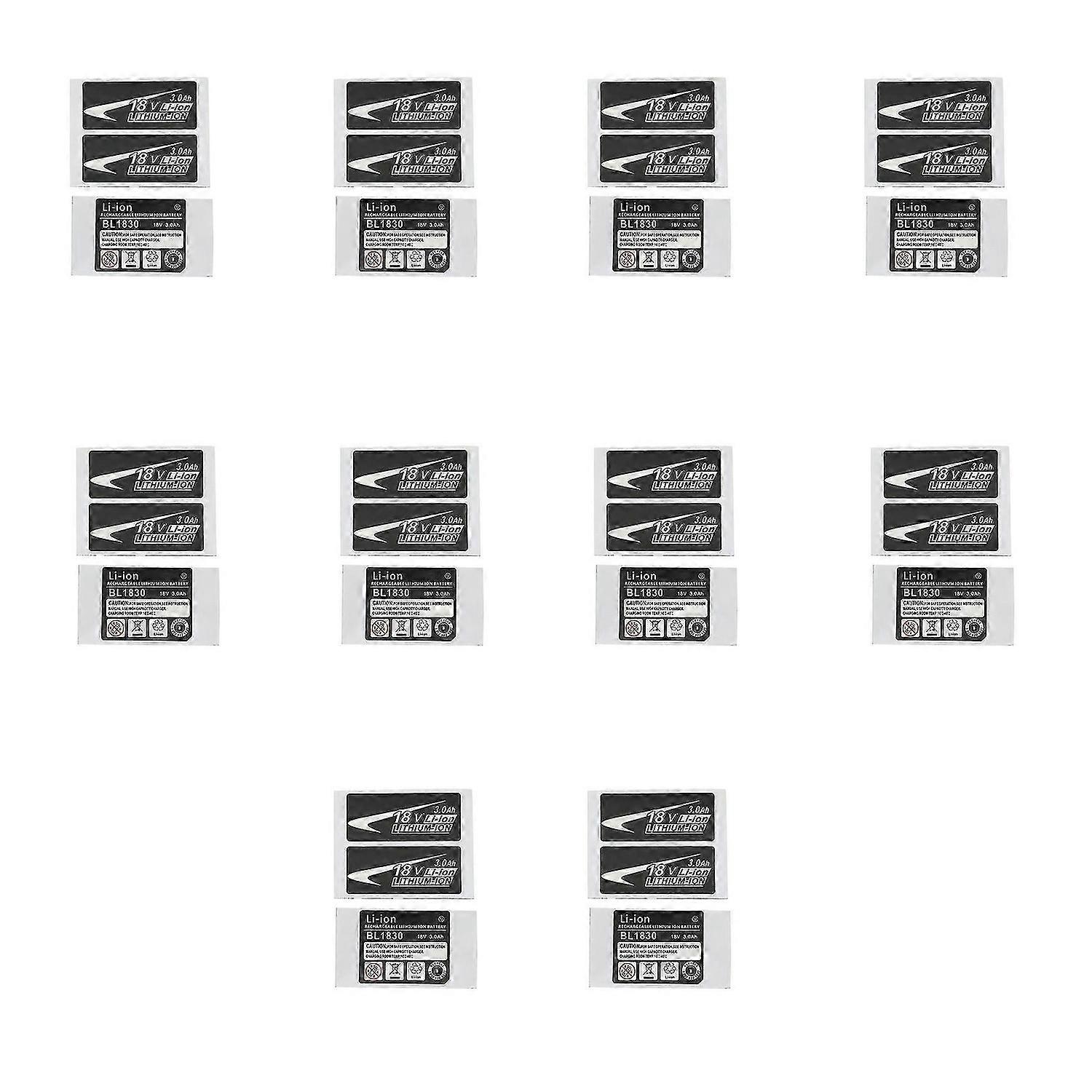 10 Sets of BL1830 Label Lithium Ion Battery 18V 3.0Ah for Logo